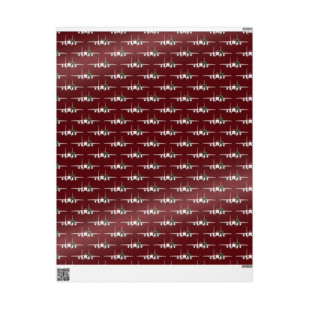 F-15 Holly Silhouette Wrapping Paper