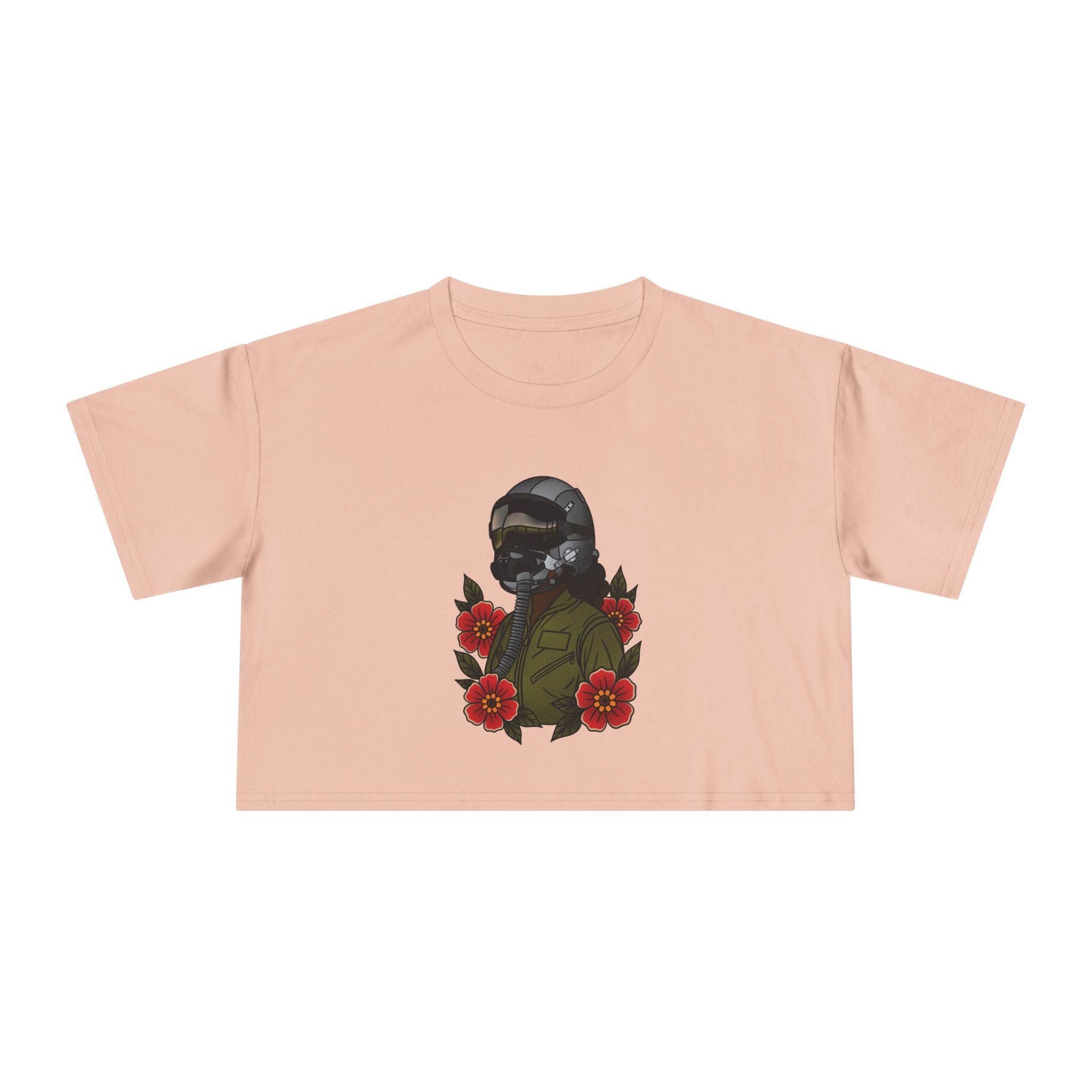 Fighter Pilot Crop Tee - Deep
