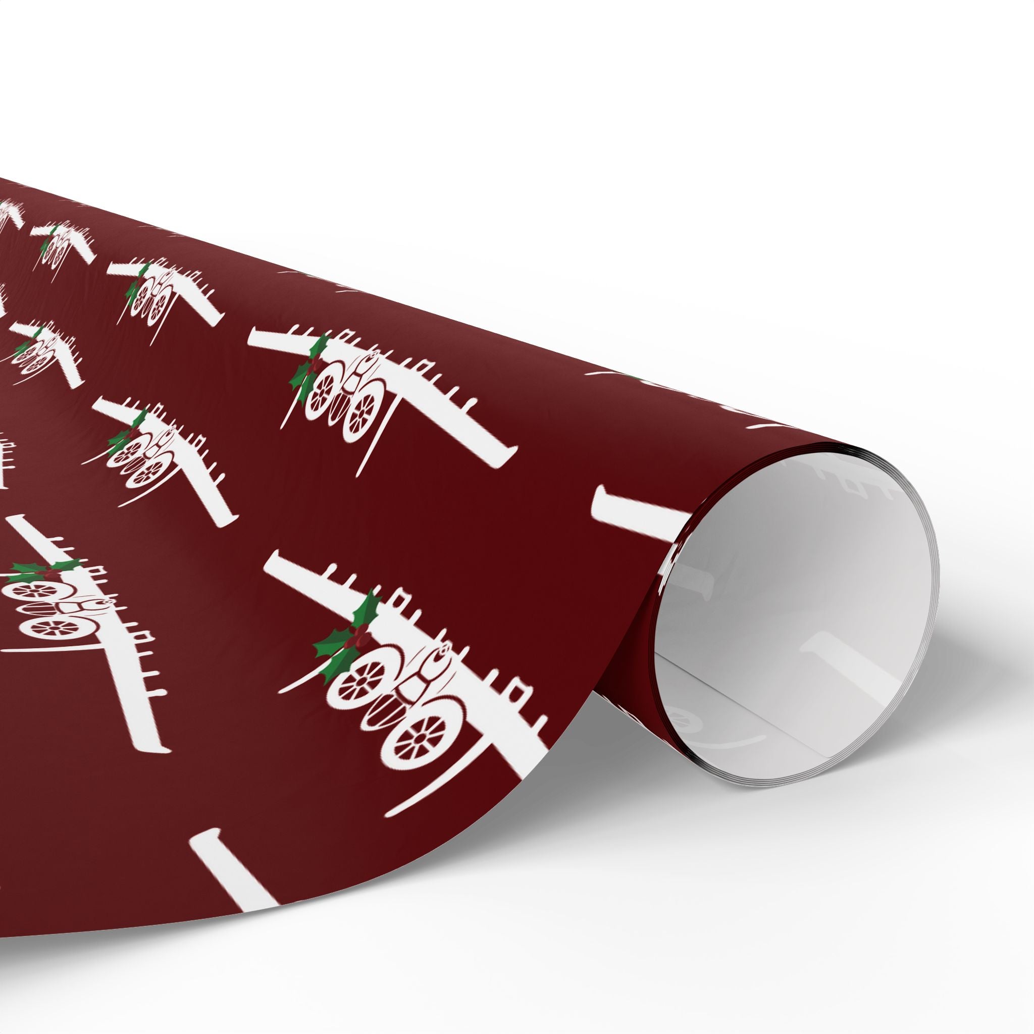 A-10 Holly Silhouette Wrapping Paper
