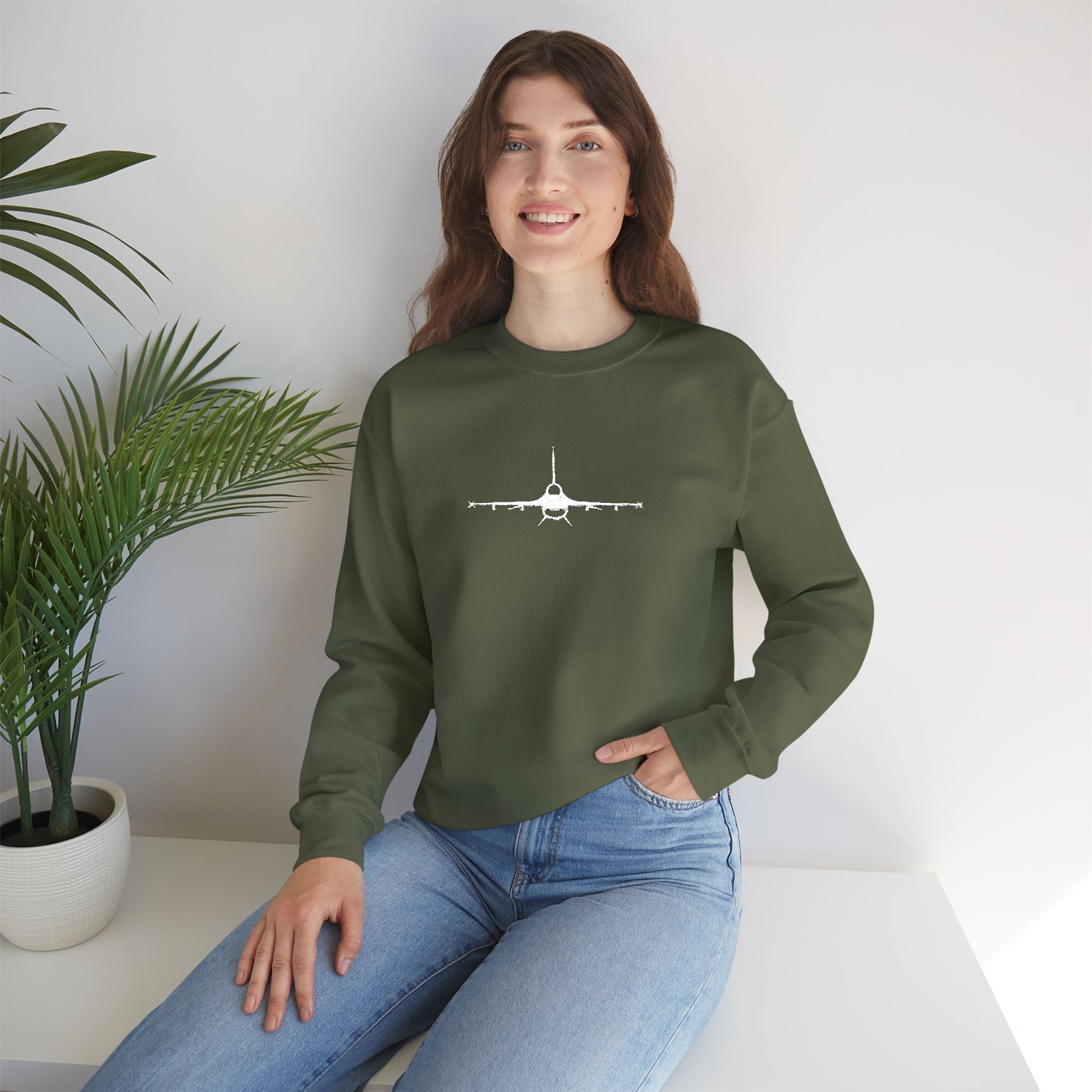 F-16 Embroidered Sweatshirt (Unisex)