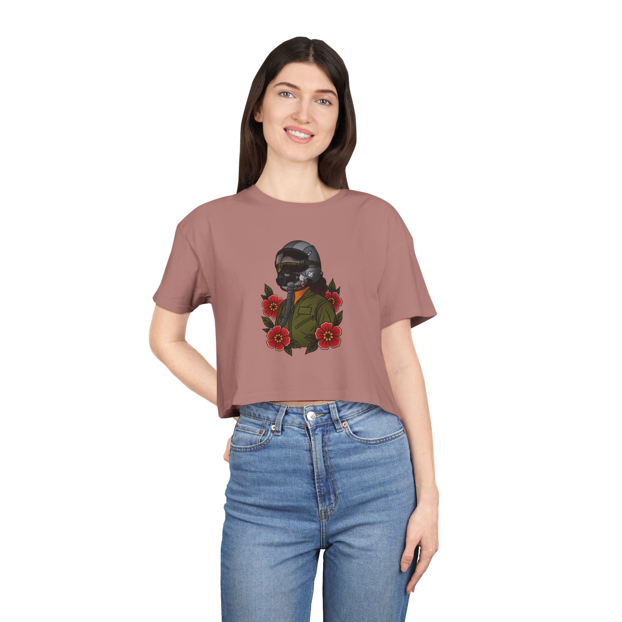 Fighter Pilot Crop Tee - Traditional