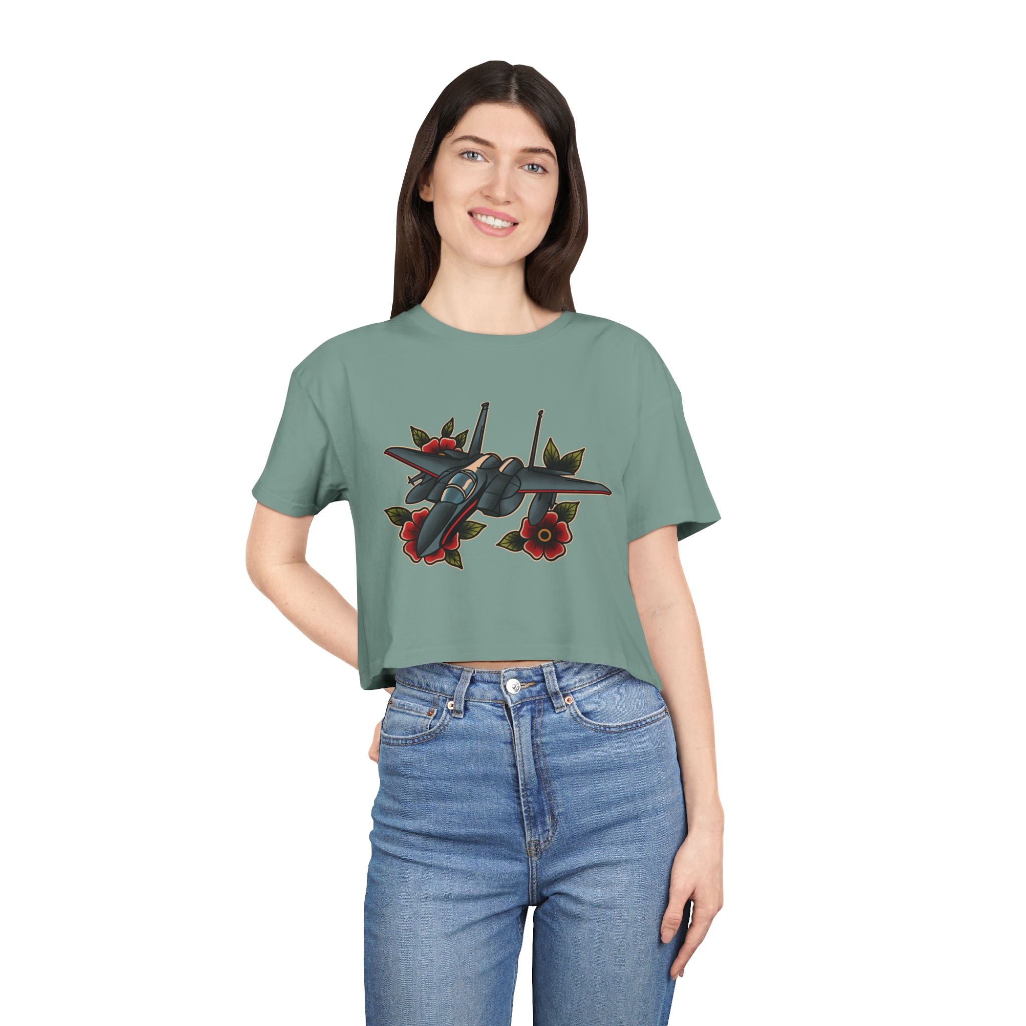 F-15 Tattoo Crop Tee