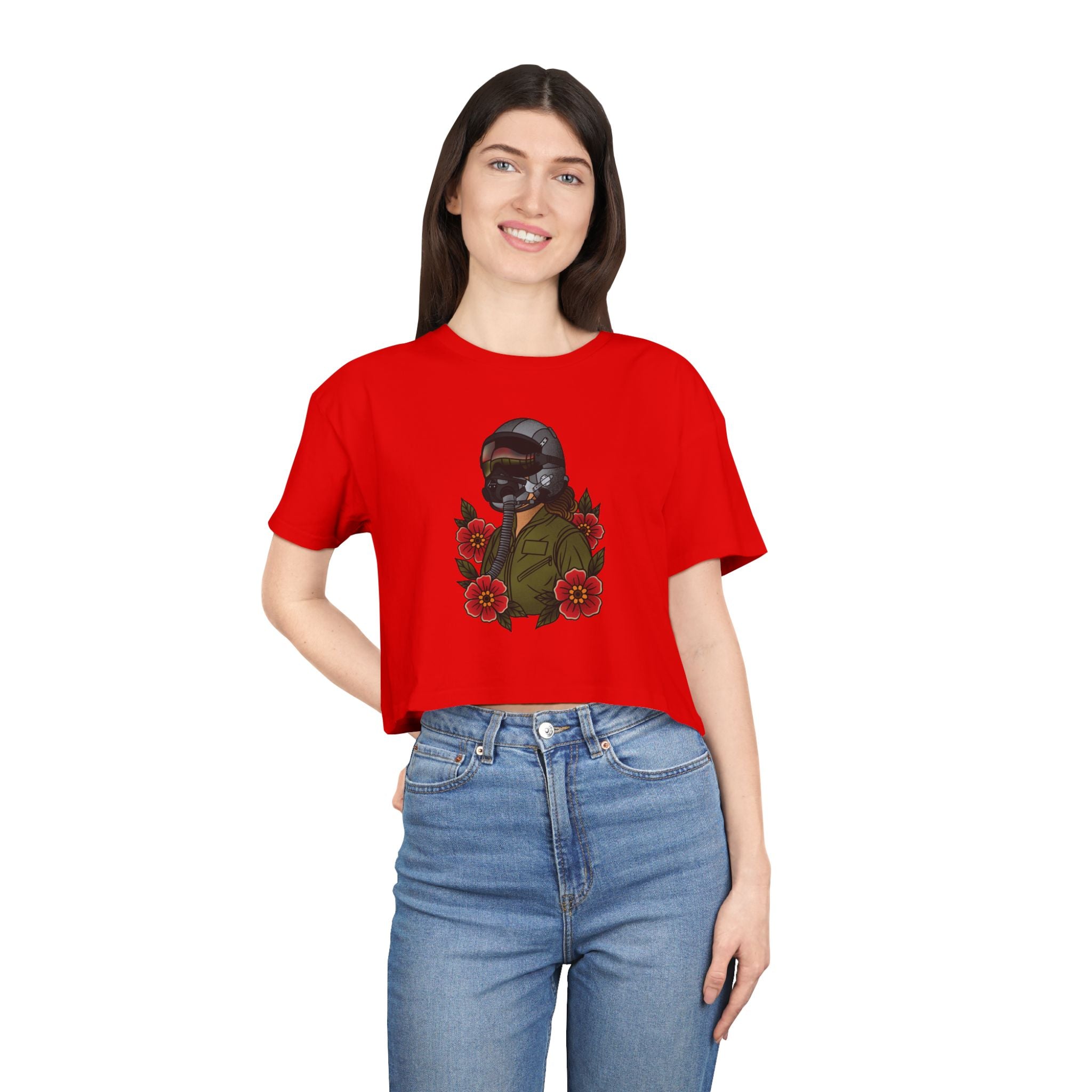 Fighter Pilot Crop Tee - Fair 2