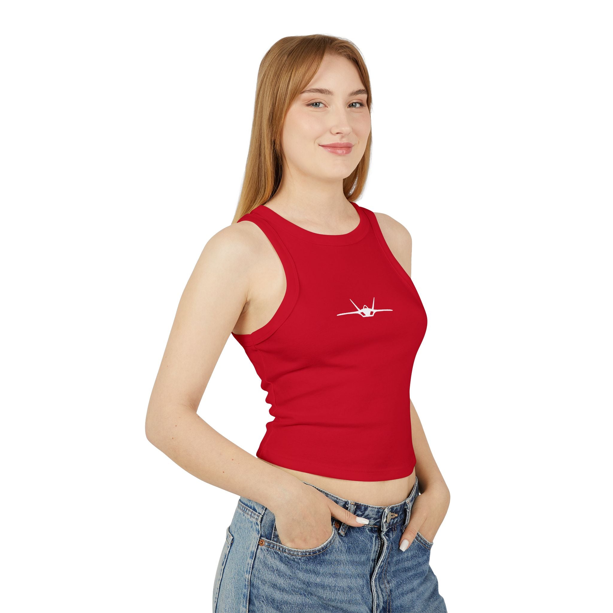 F-22 Silhouette Premium Crop Tank (Women)