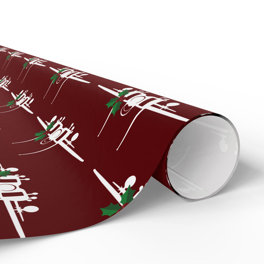 F-15 Holly Silhouette Wrapping Paper