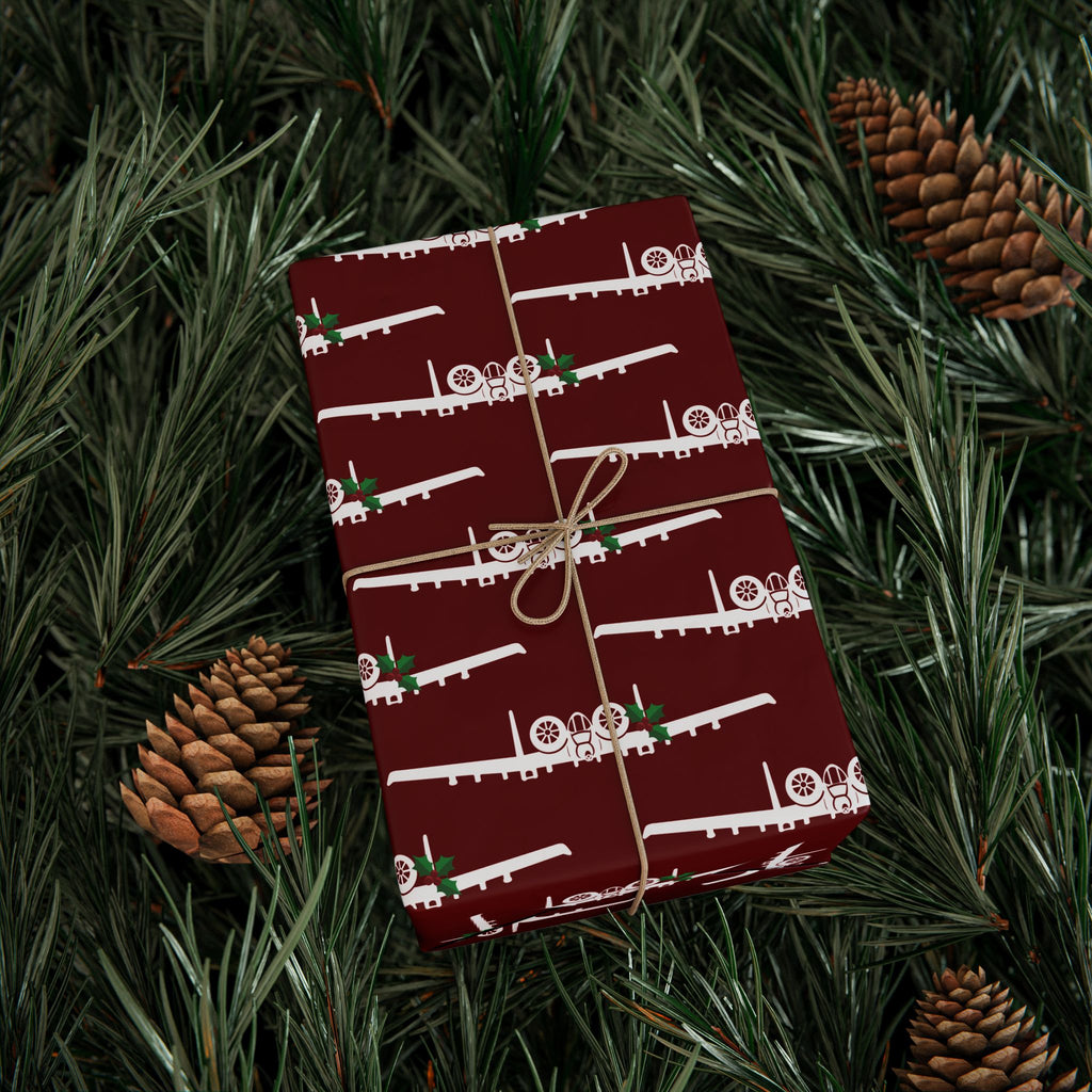 A-10 Holly Silhouette Wrapping Paper