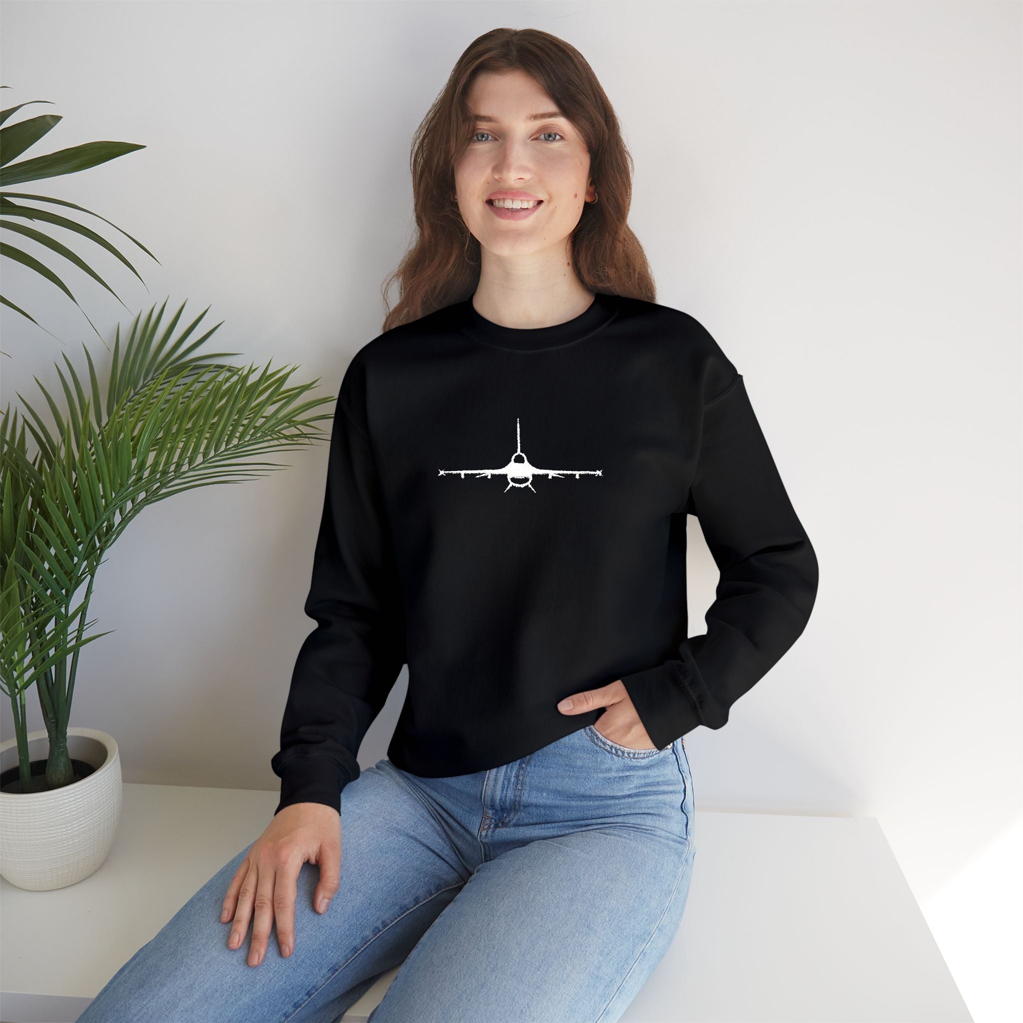 F-16 Embroidered Sweatshirt (Unisex)