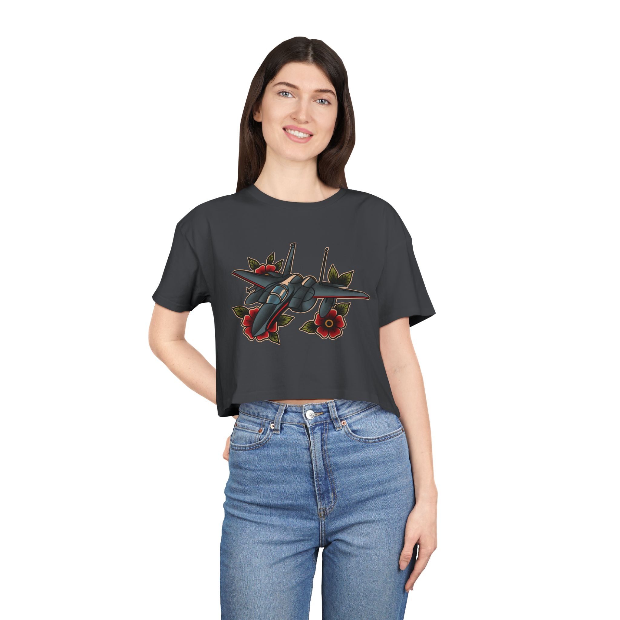 F-15 Tattoo Crop Tee