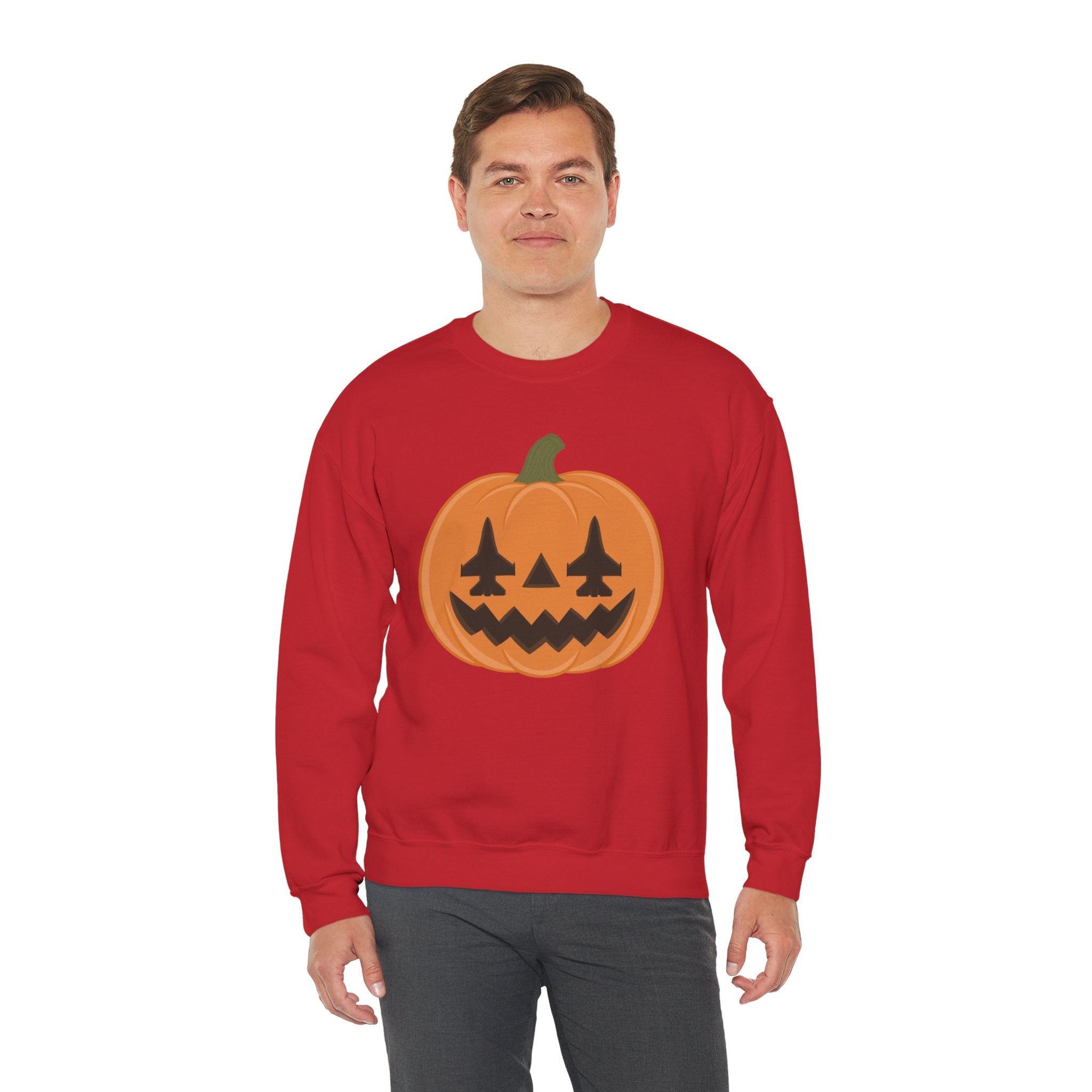 F-16 Jack-o-lantern Sweatshirt (Unisex)