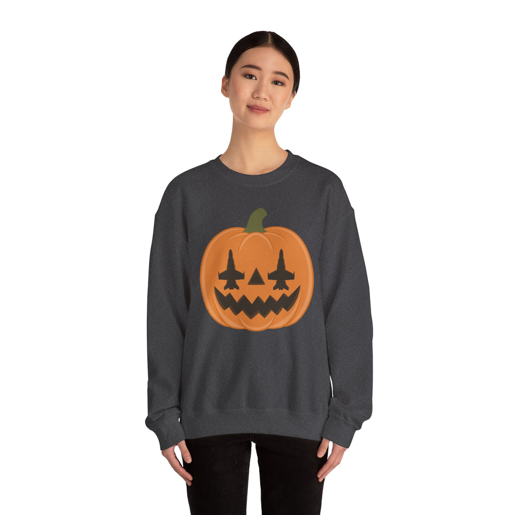 F-18 Jack-o-lantern Sweatshirt (Unisex)