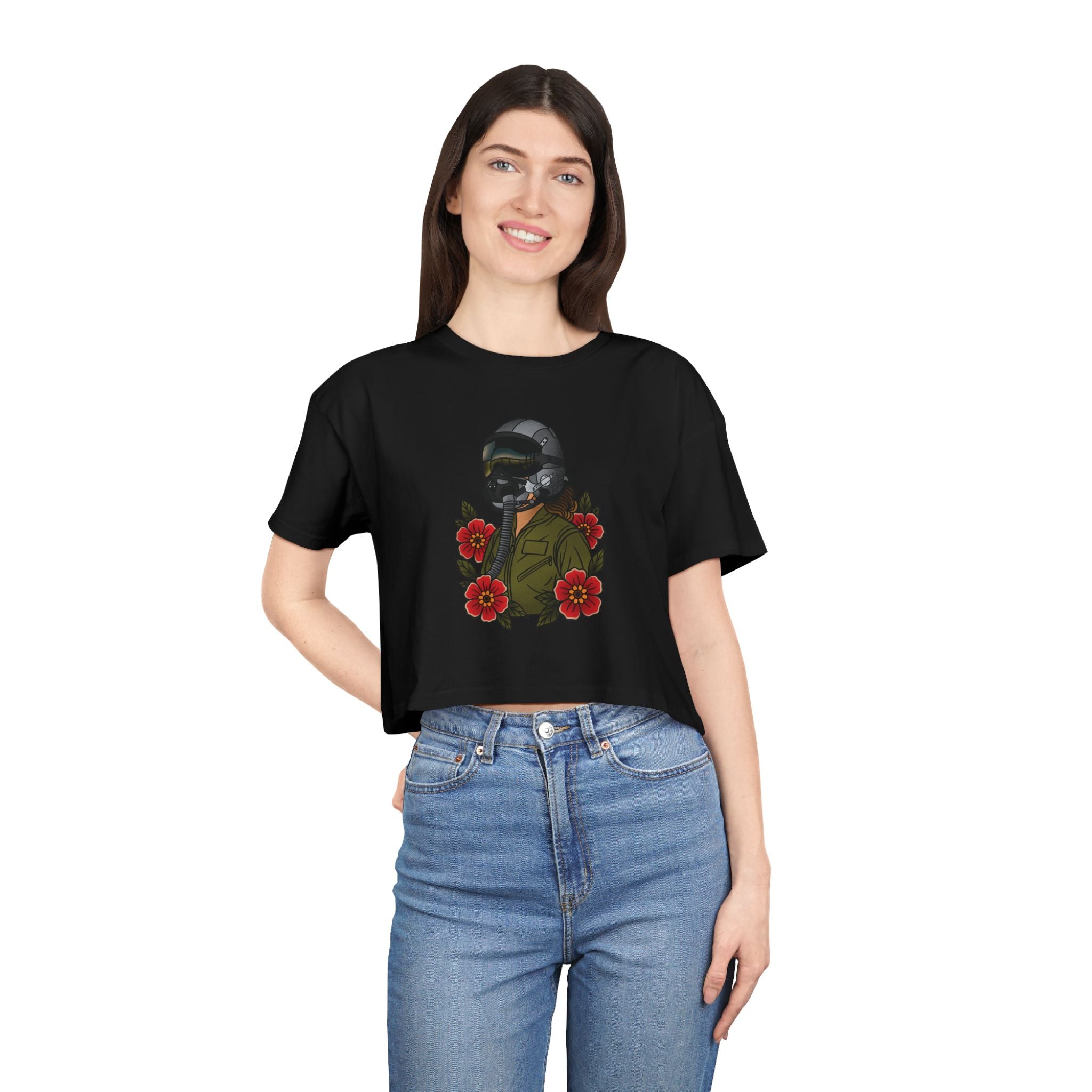 Fighter Pilot Crop Tee - Fair 2