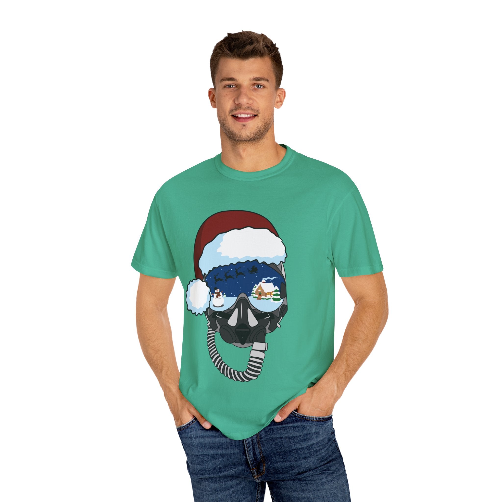 Santa Helmet Tee (Unisex)