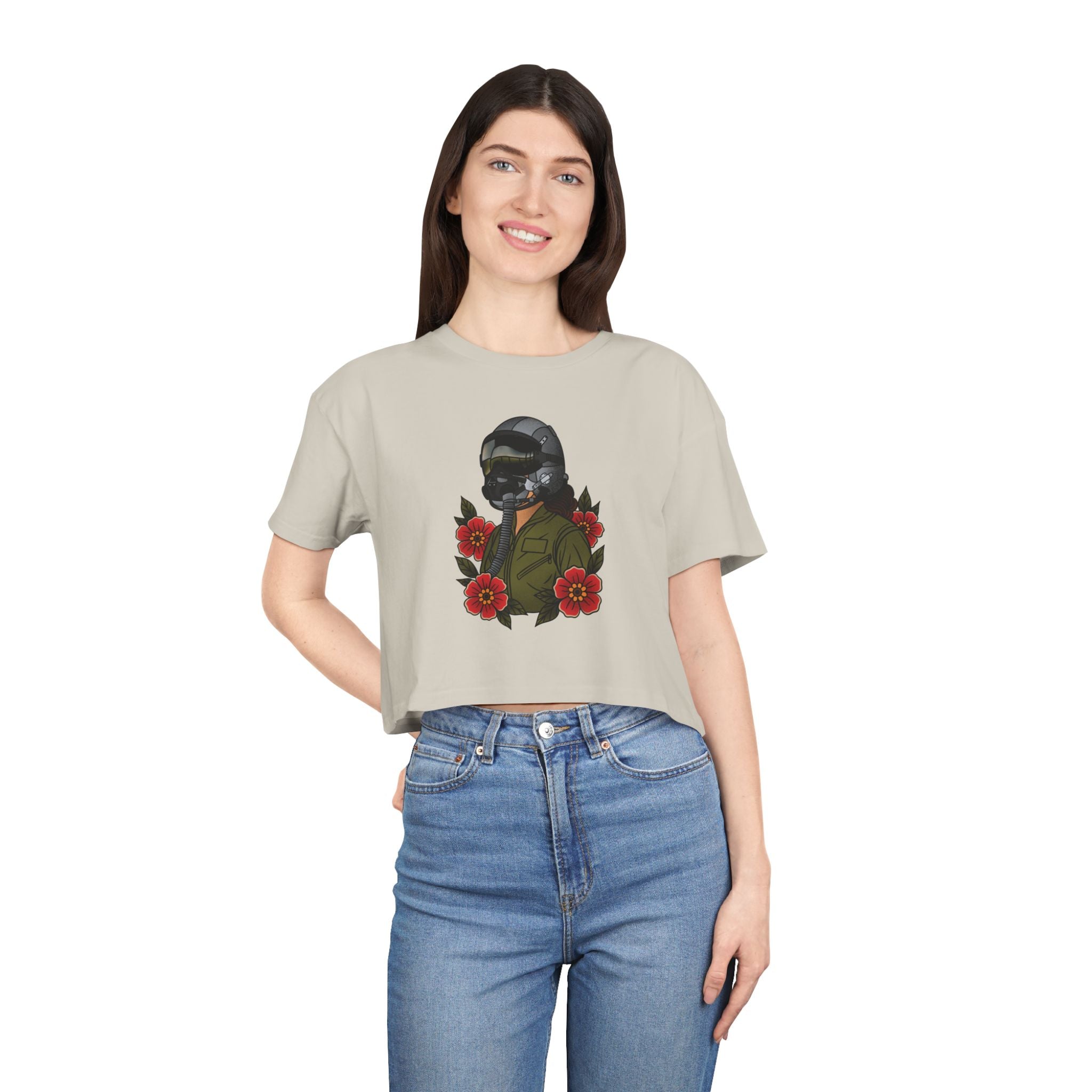 Fighter Pilot Crop Tee - Fair