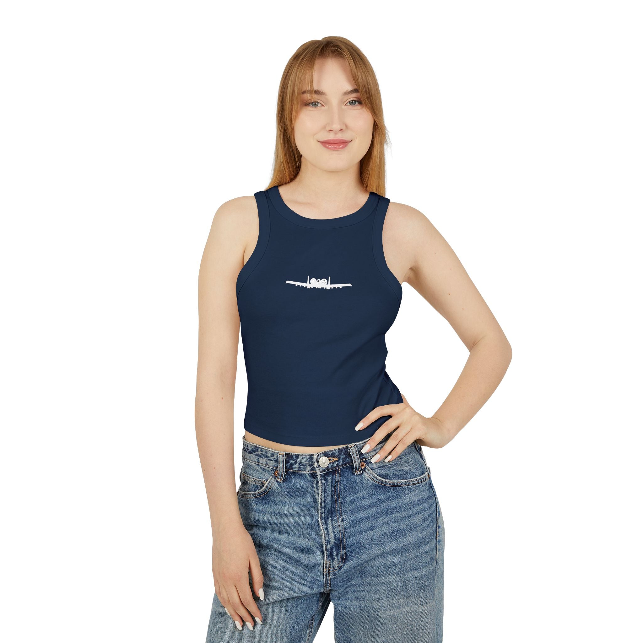 A-10 Silhouette Premium Crop Tank (Women)