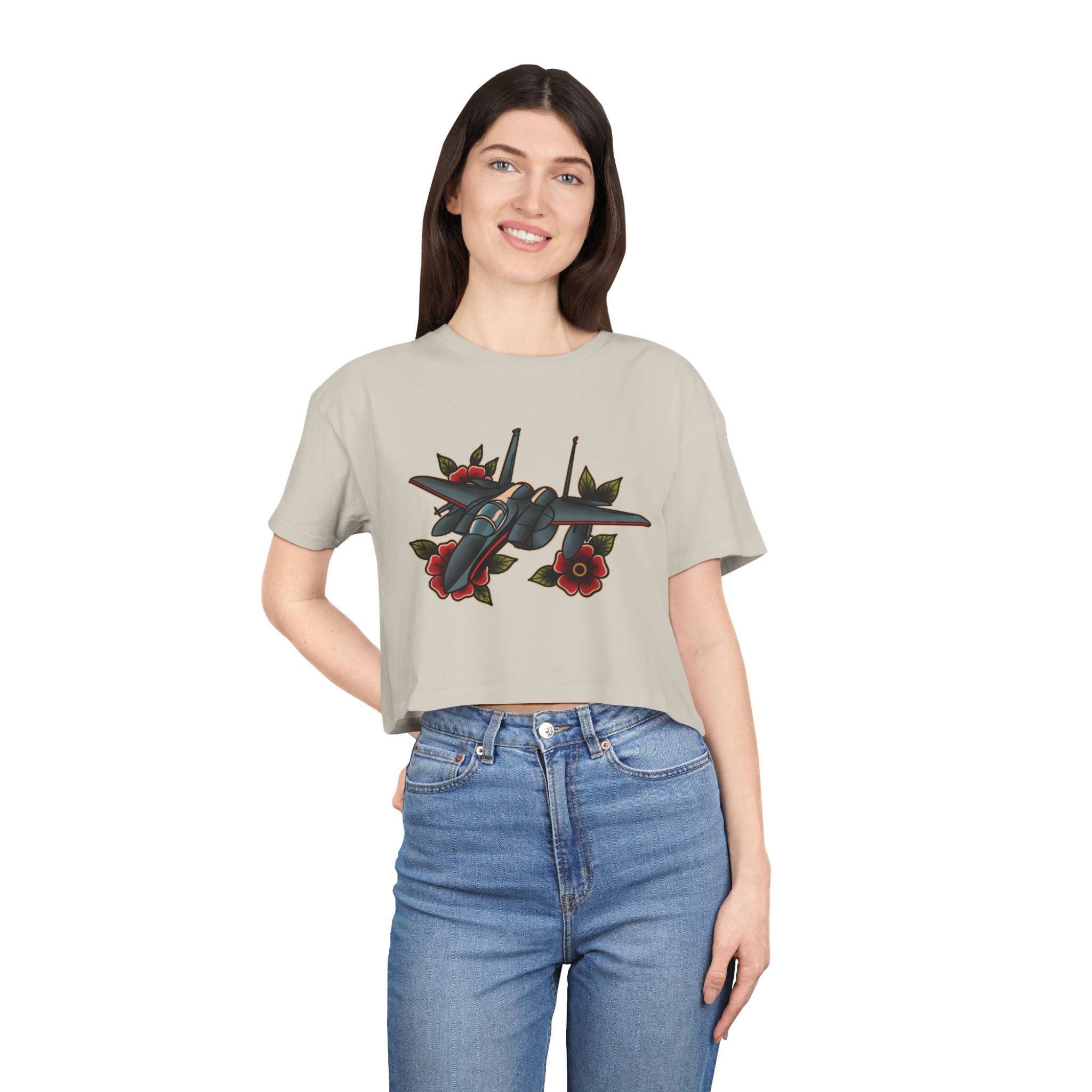 F-15 Tattoo Crop Tee