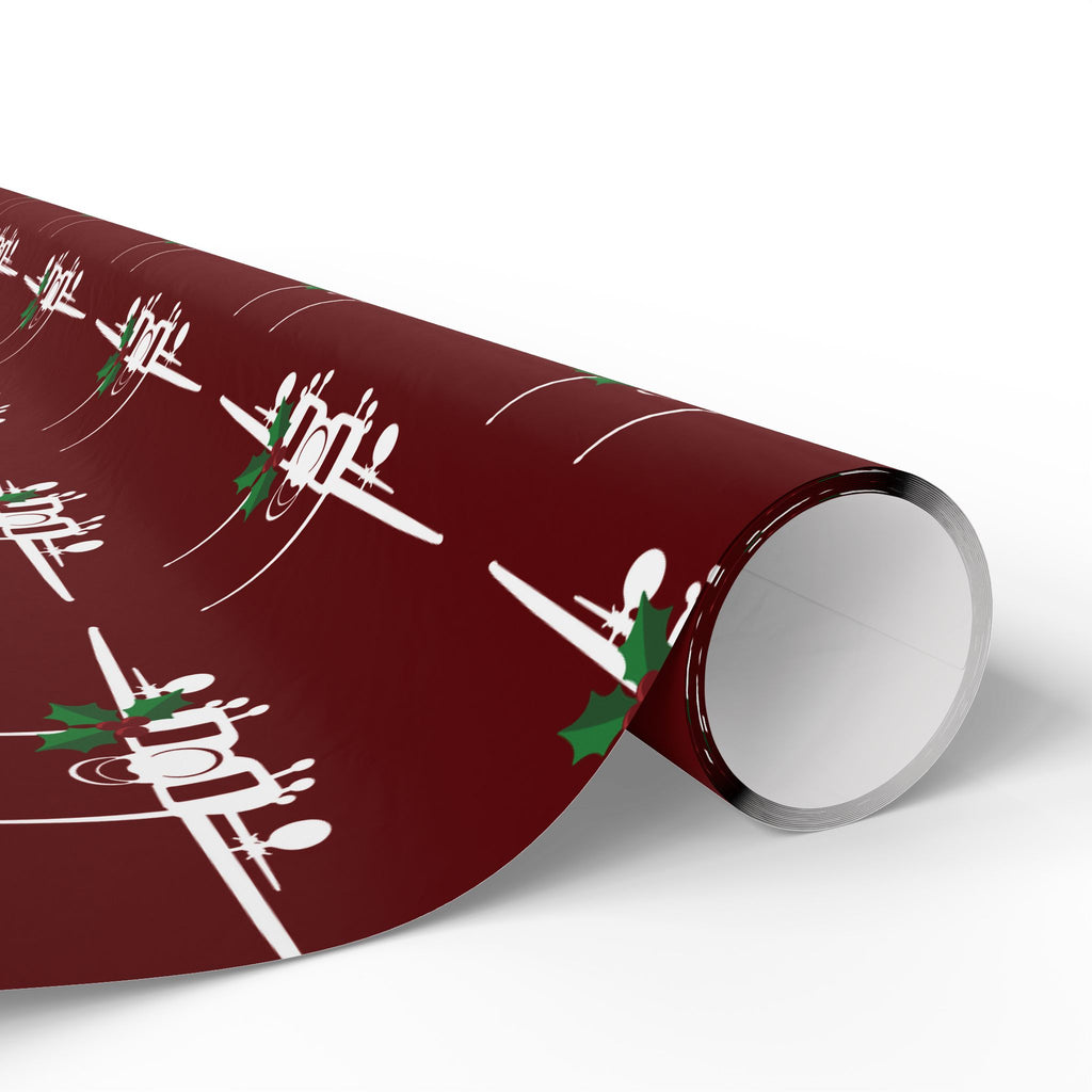 F-15 Holly Silhouette Wrapping Paper