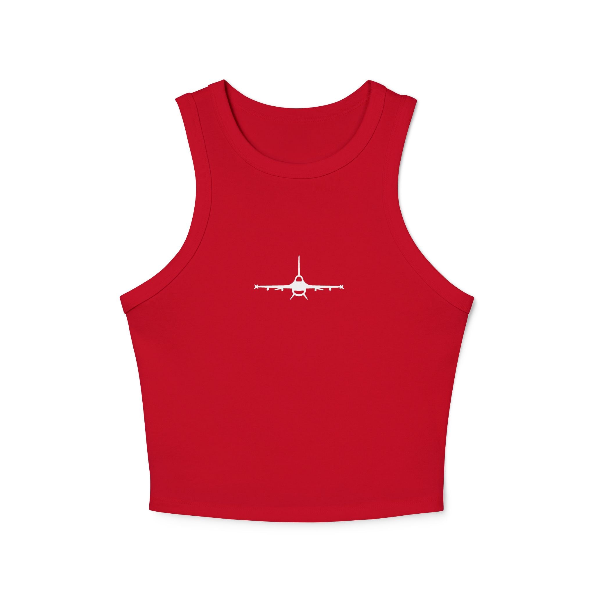 F-16 Silhouette Premium Crop Tank (Women)