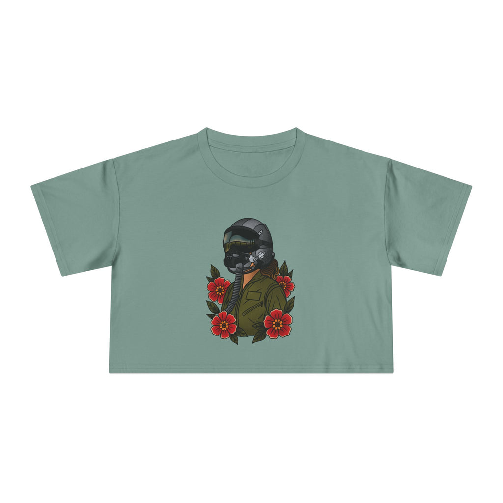 Fighter Pilot Crop Tee - Fair 2