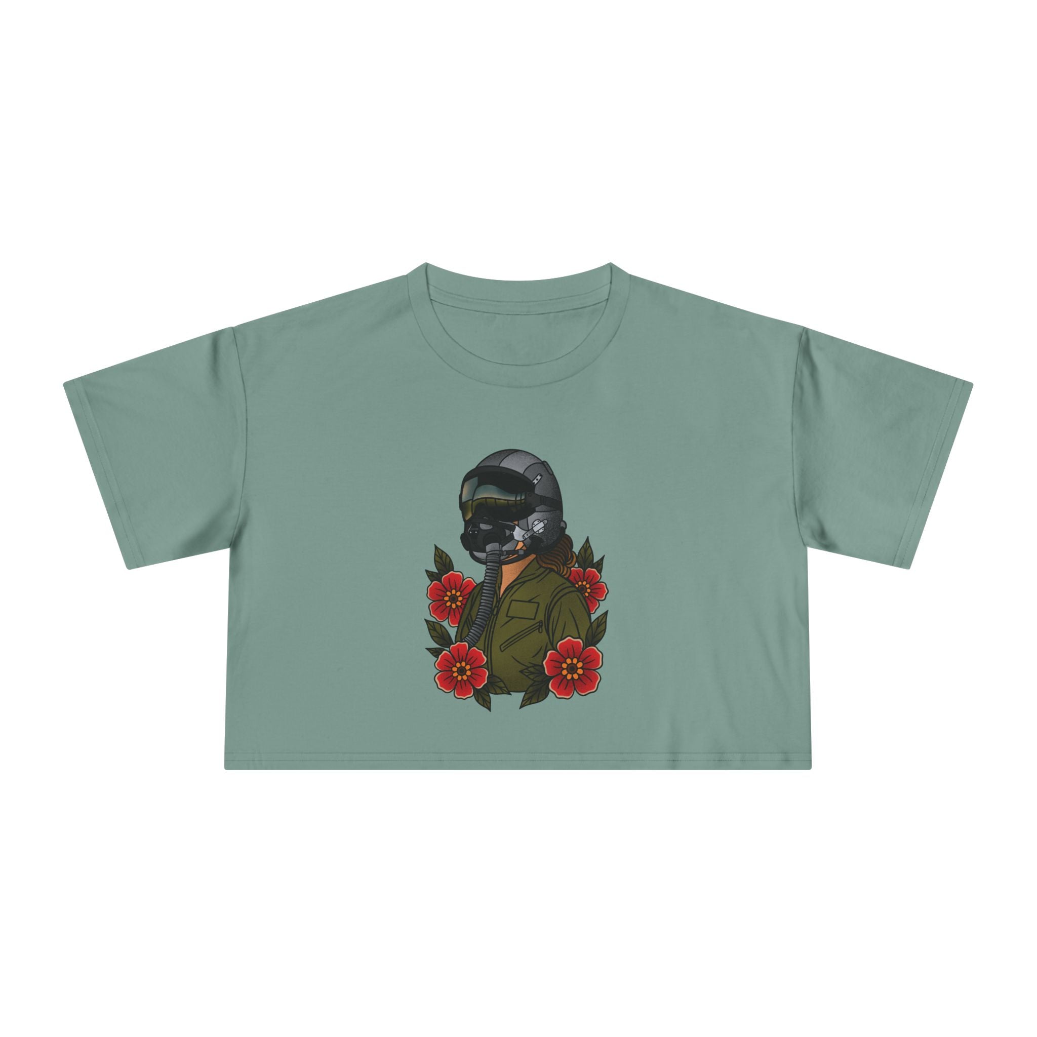 Fighter Pilot Crop Tee - Fair 2