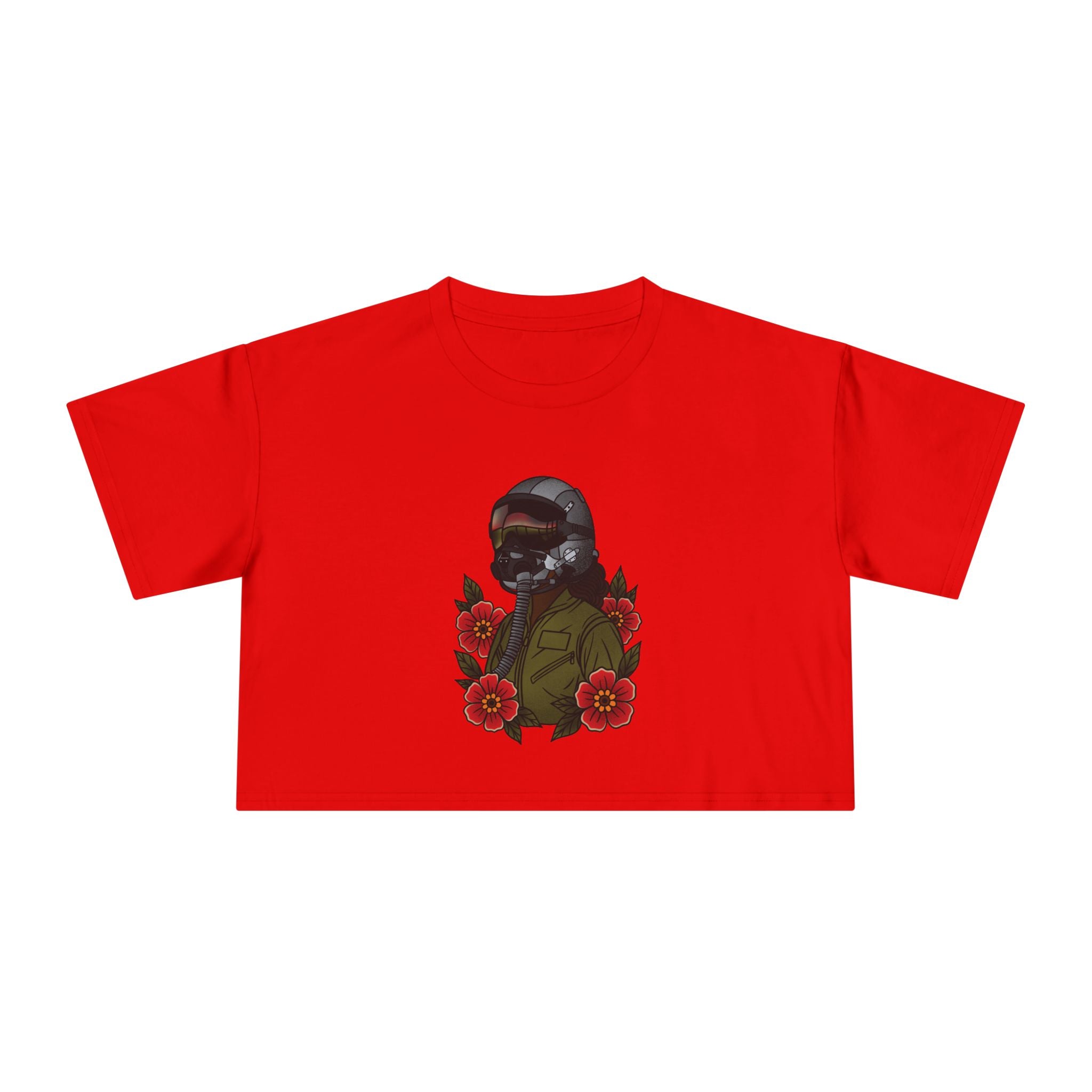 Fighter Pilot Crop Tee - Deep