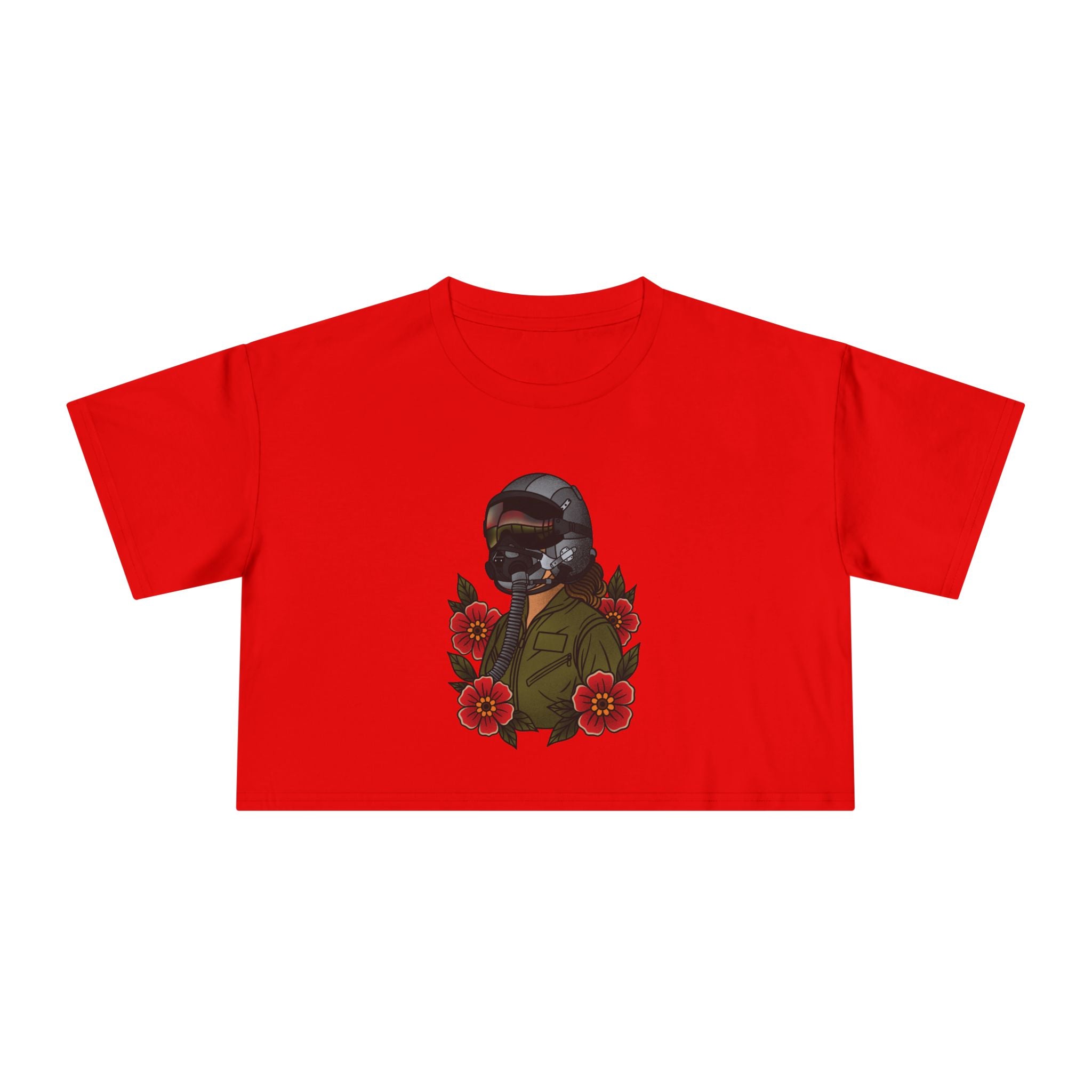 Fighter Pilot Crop Tee - Fair 2
