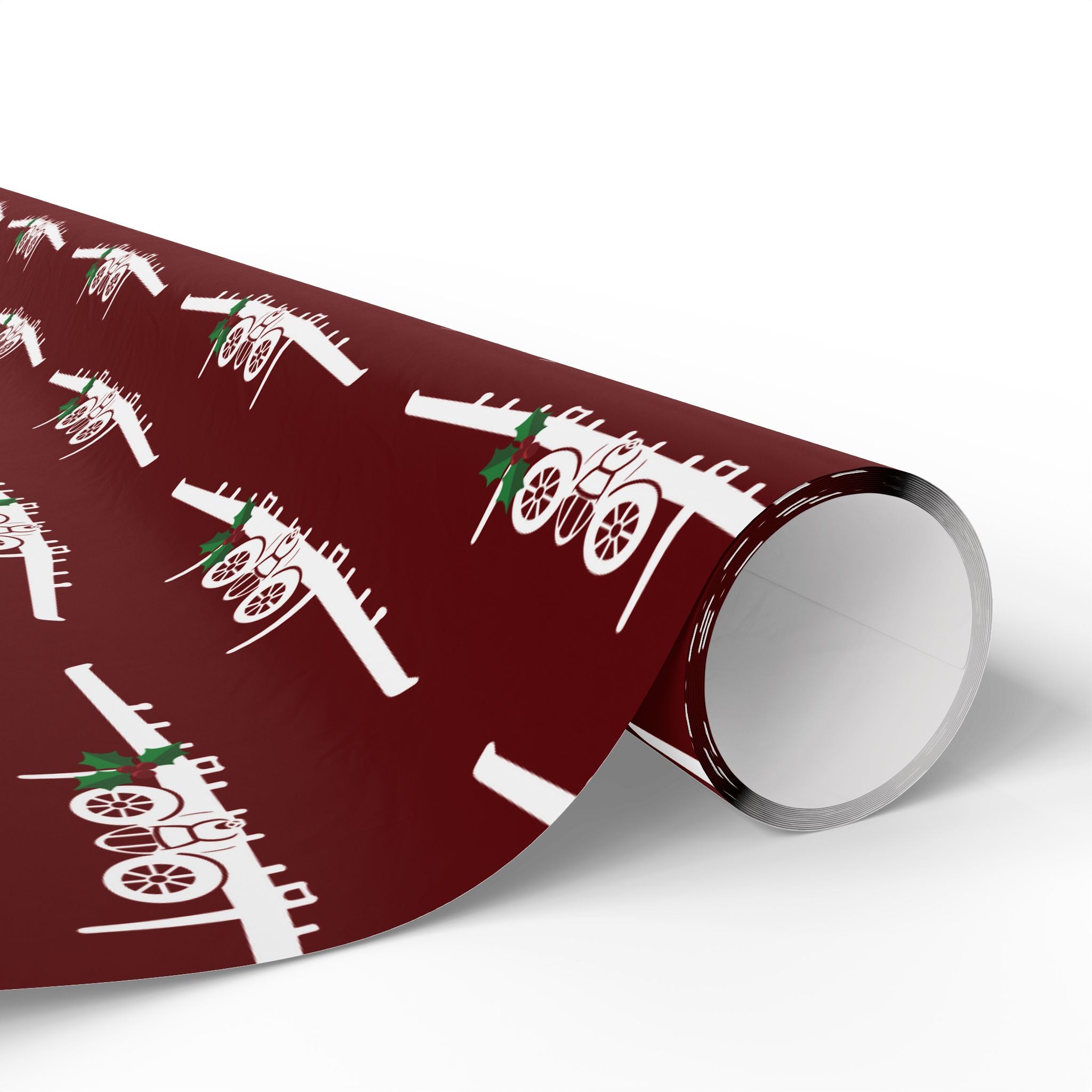A-10 Holly Silhouette Wrapping Paper