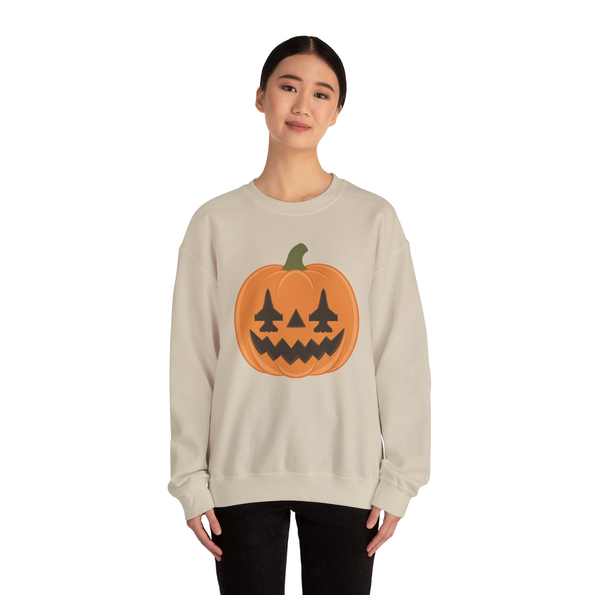F-16 Jack-o-lantern Sweatshirt (Unisex)