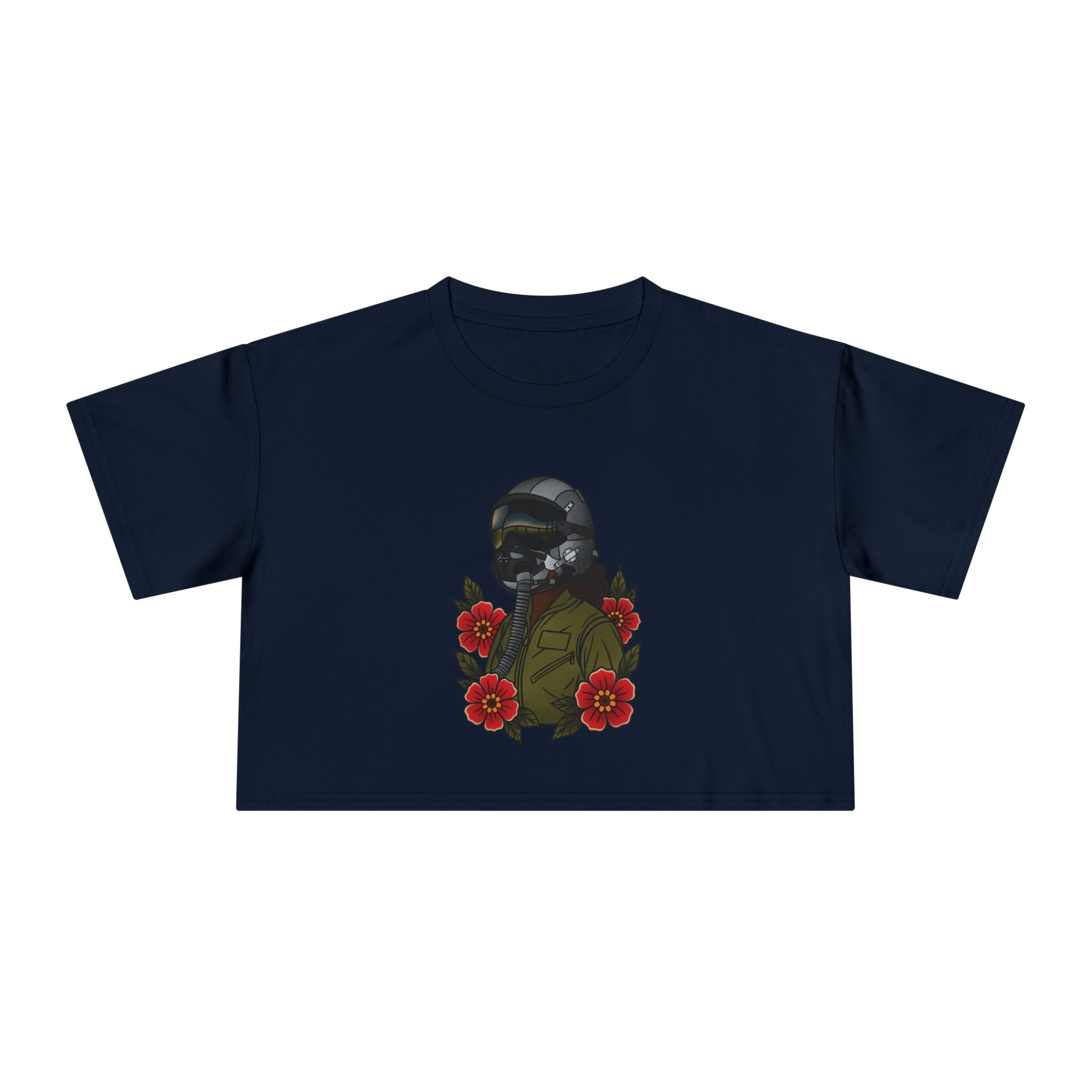 Fighter Pilot Crop Tee - Deep