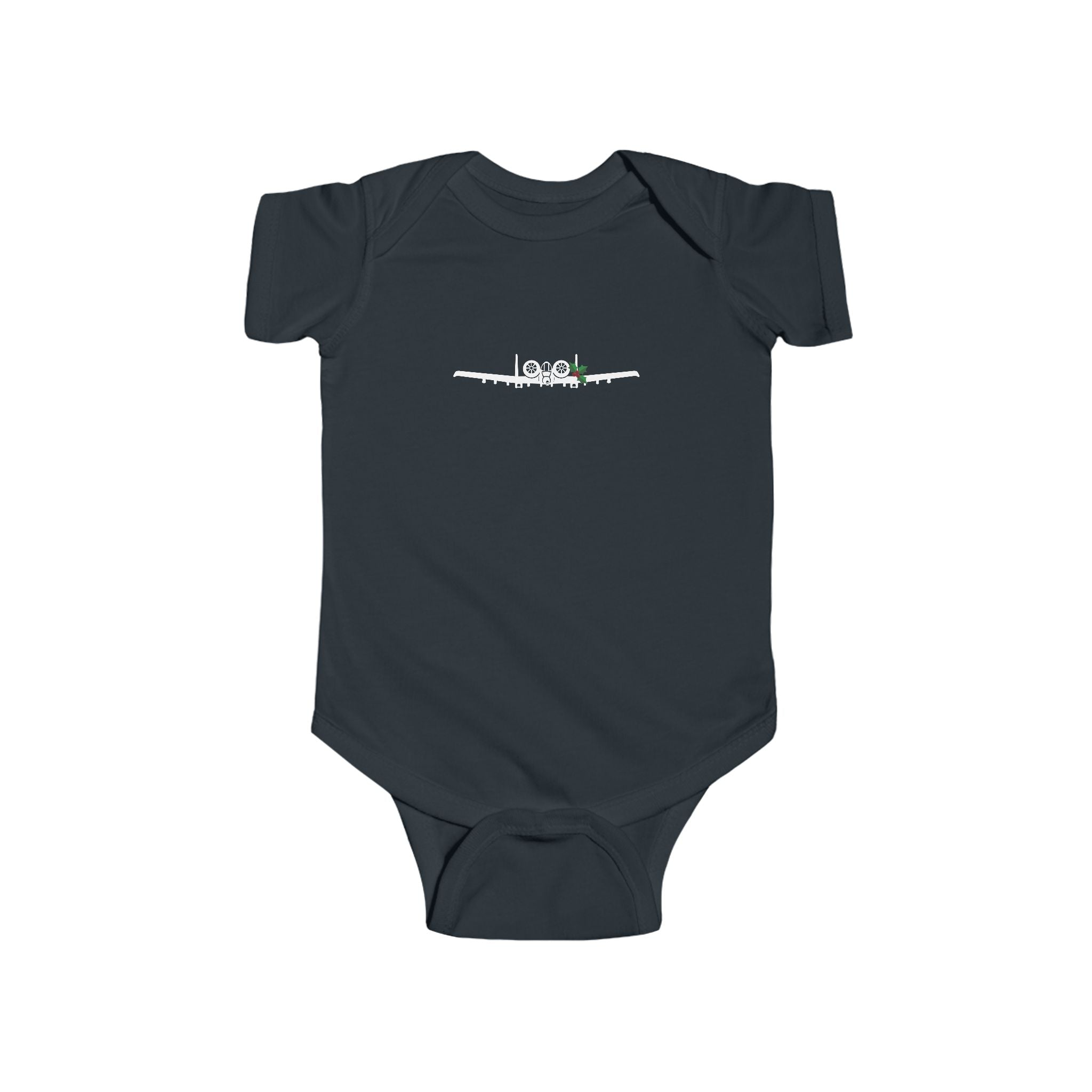 A-10 Holly Silhouette Baby Onesie