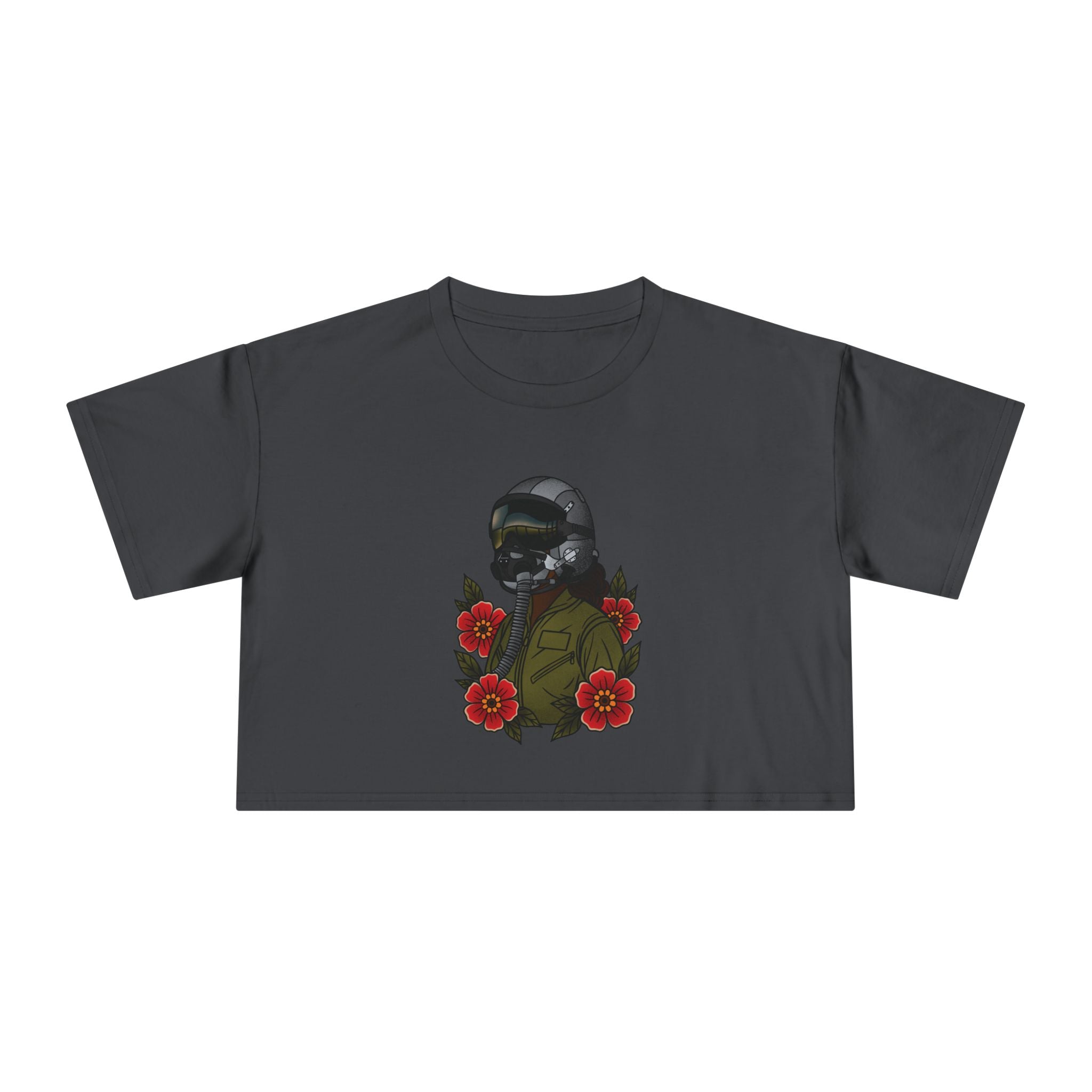 Fighter Pilot Crop Tee - Deep