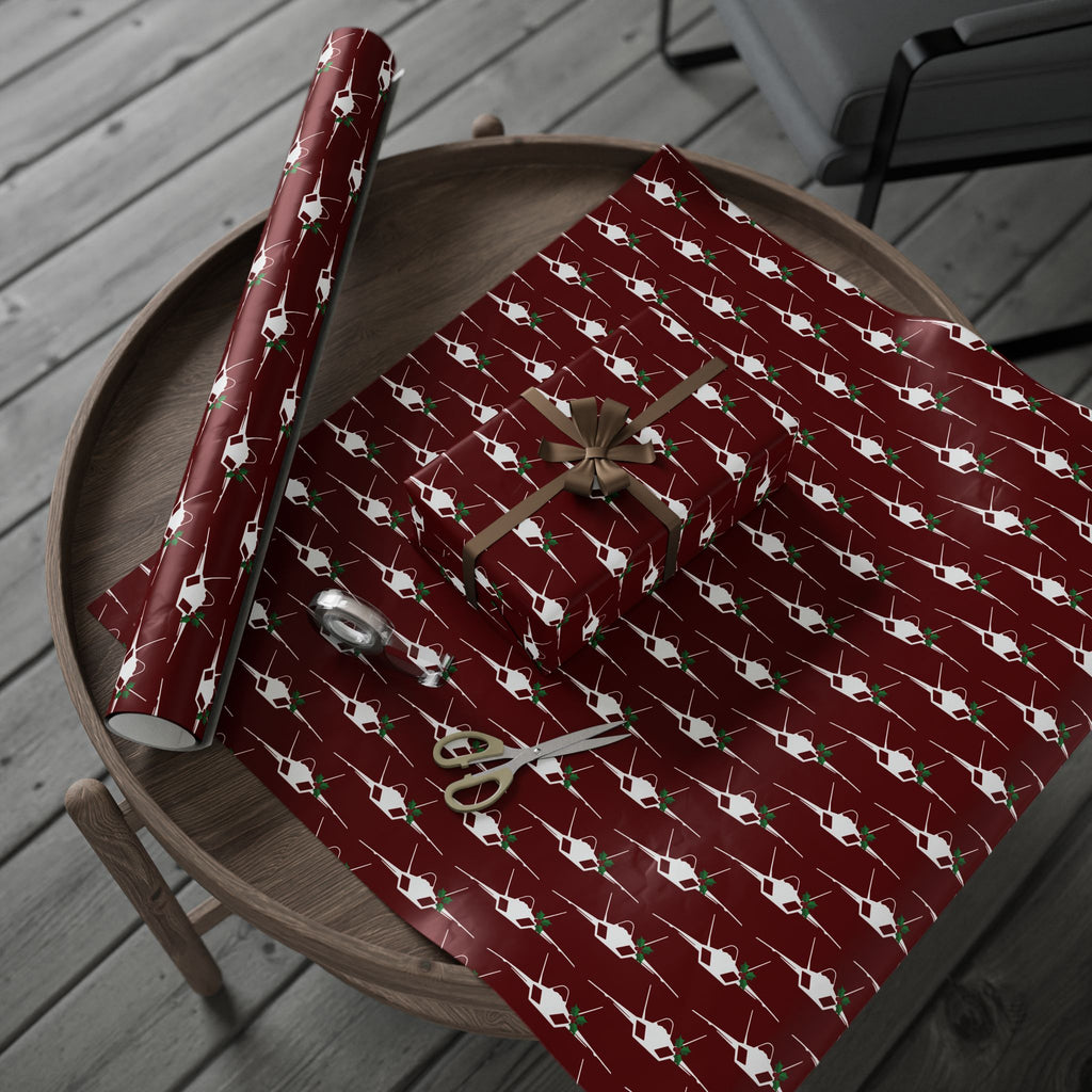 F-35 Holly Silhouette Wrapping Paper