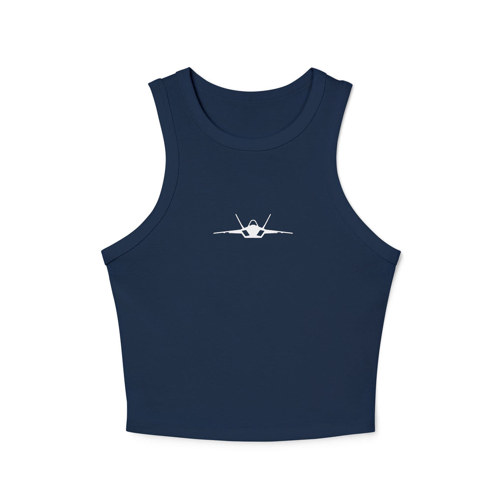 F-35 Silhouette Premium Crop Tank (Women)