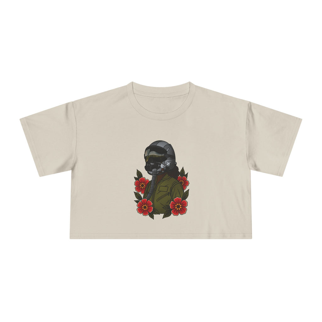 Fighter Pilot Crop Tee - Deep