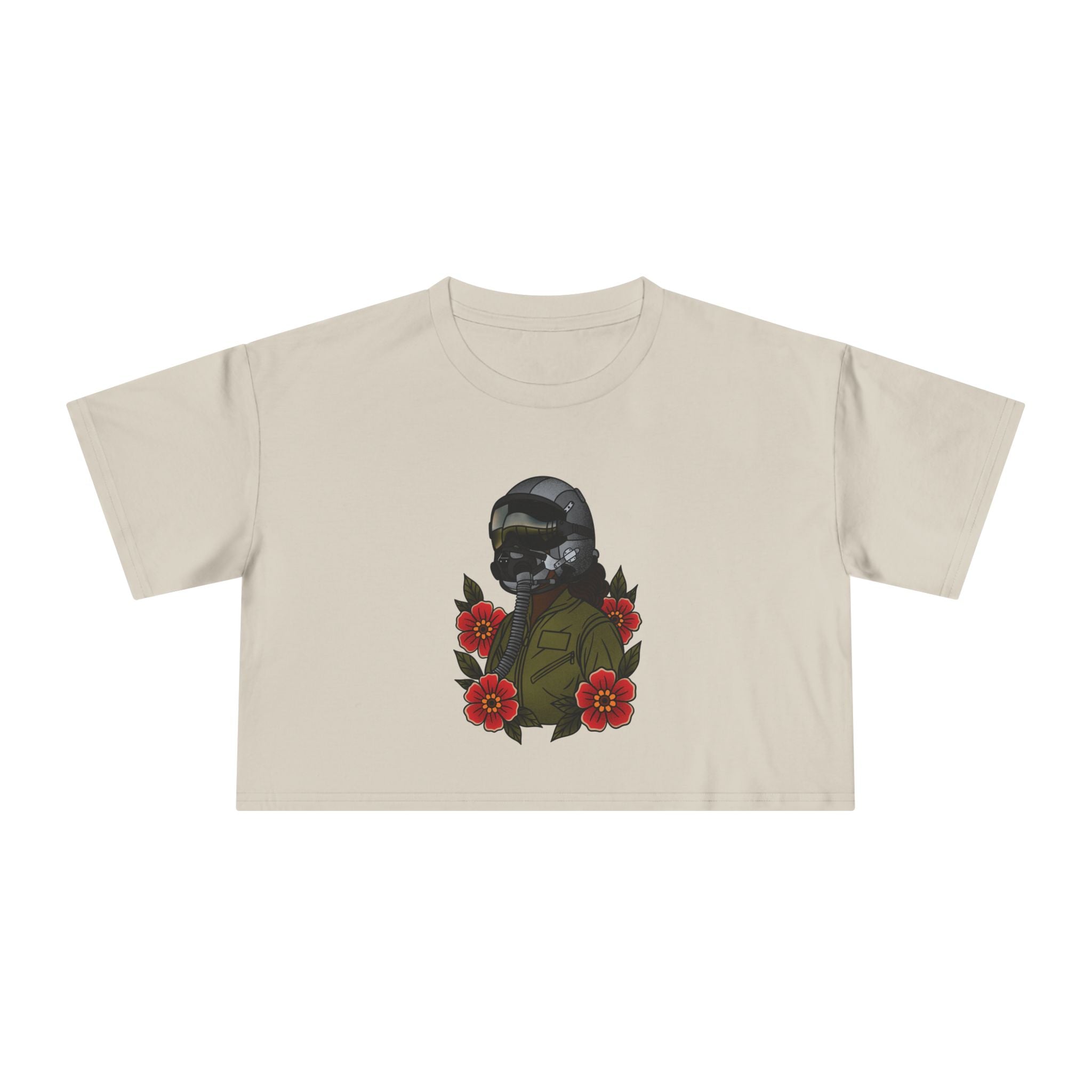 Fighter Pilot Crop Tee - Deep