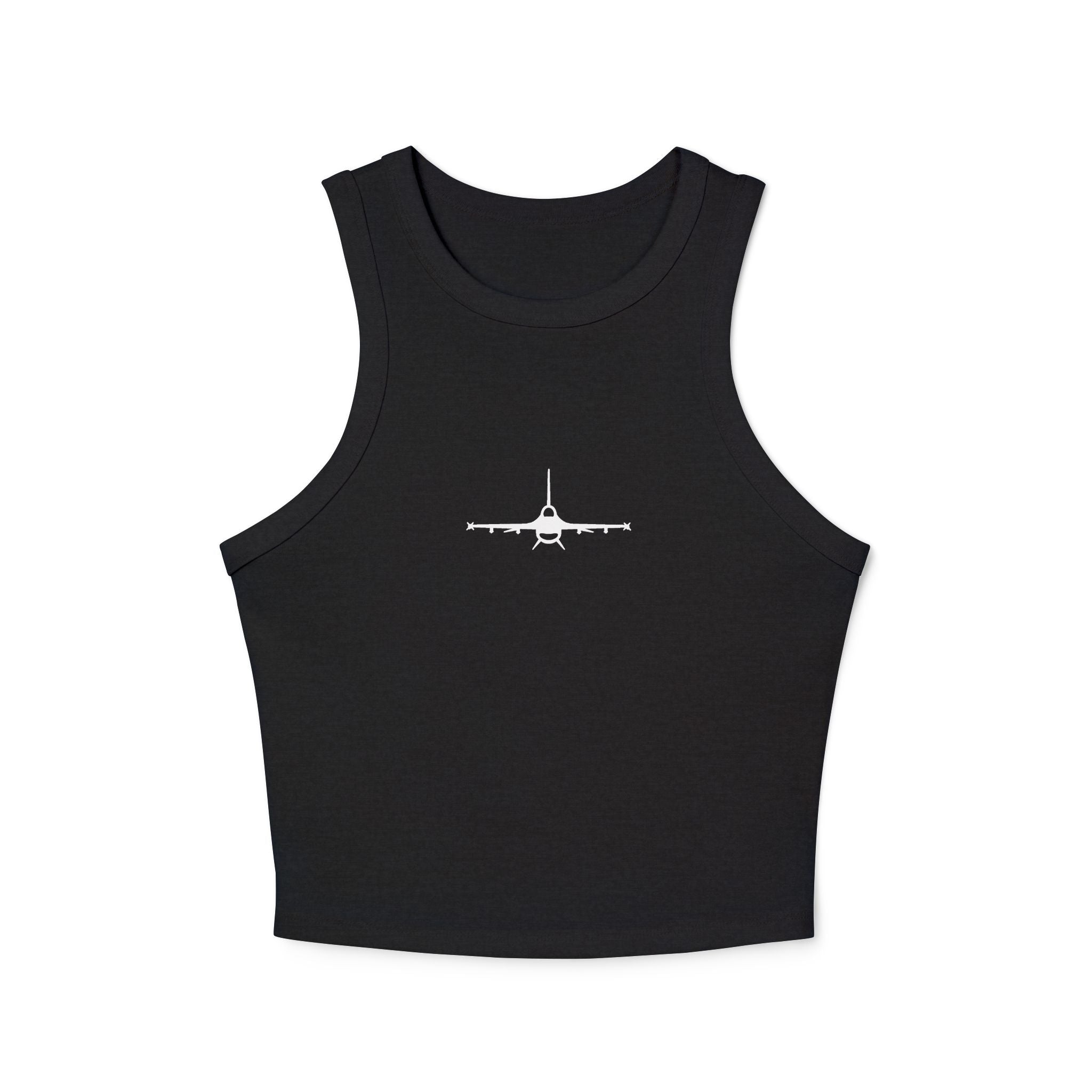 F-16 Silhouette Premium Crop Tank (Women)