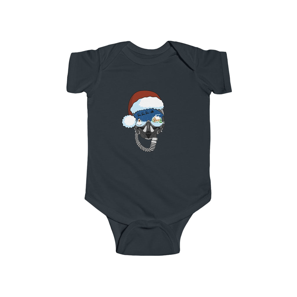 Santa Helmet Baby Onesie
