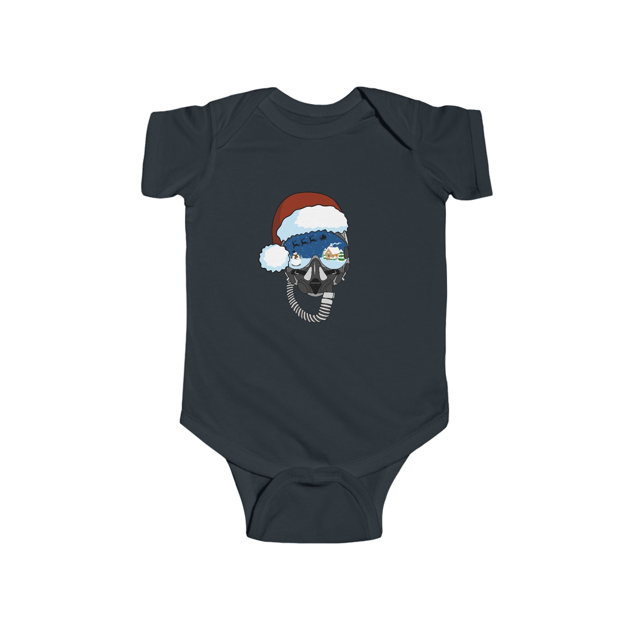 Santa Helmet Baby Onesie