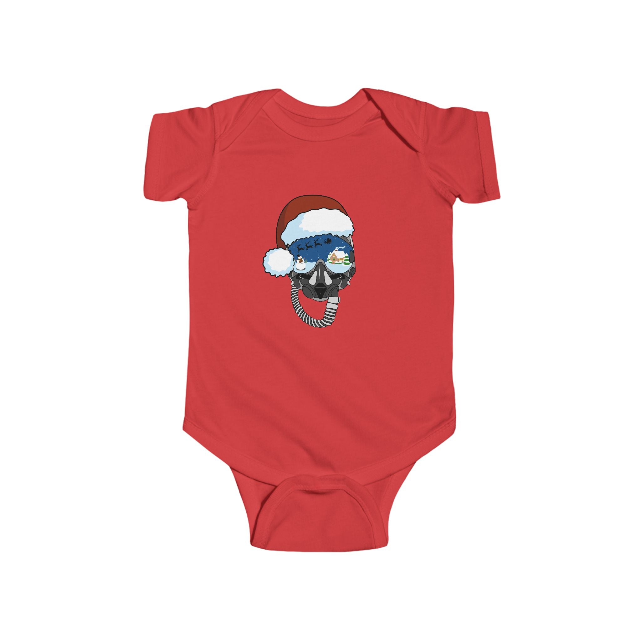 Santa Helmet Baby Onesie