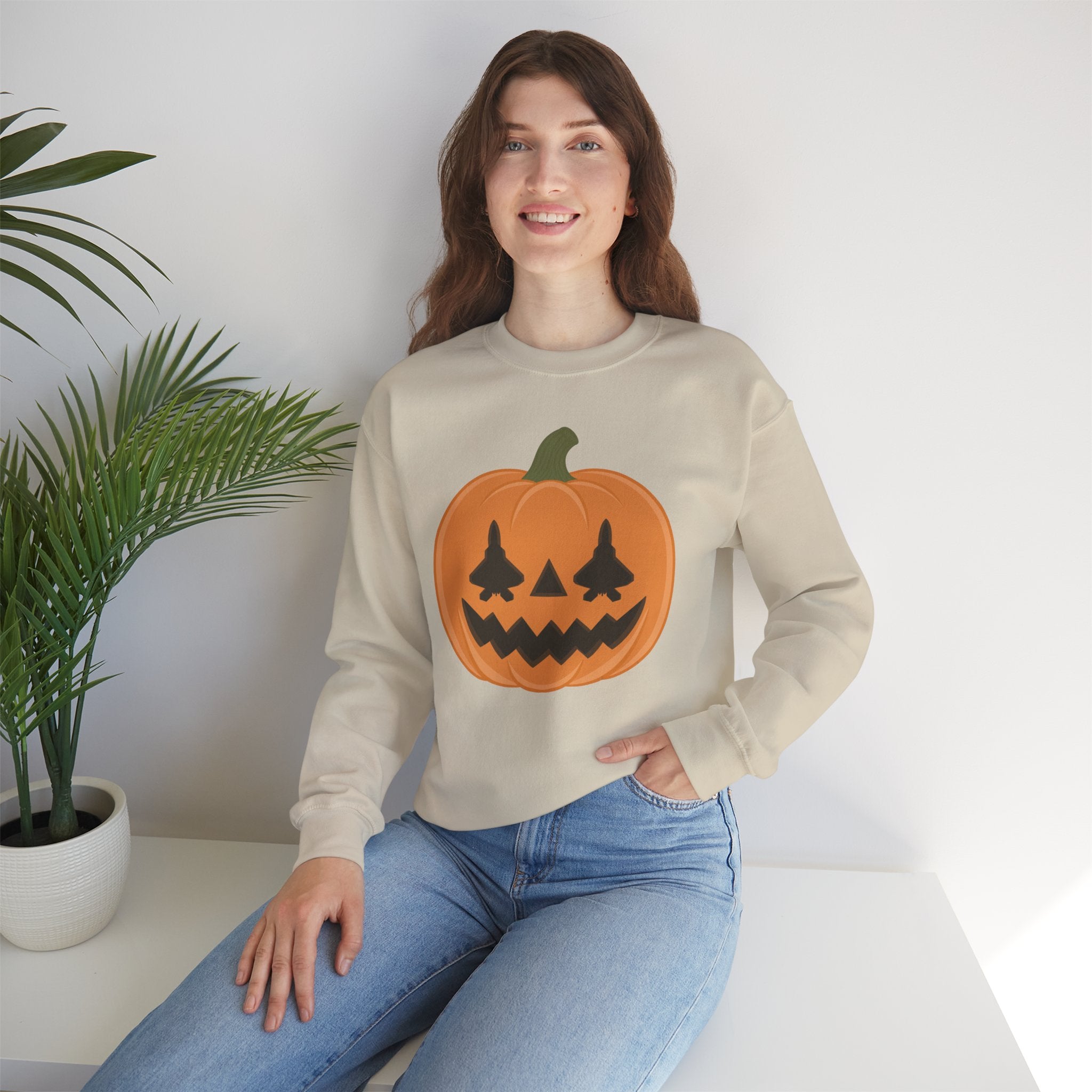 F-22 Jack-o-lantern Sweatshirt (Unisex)
