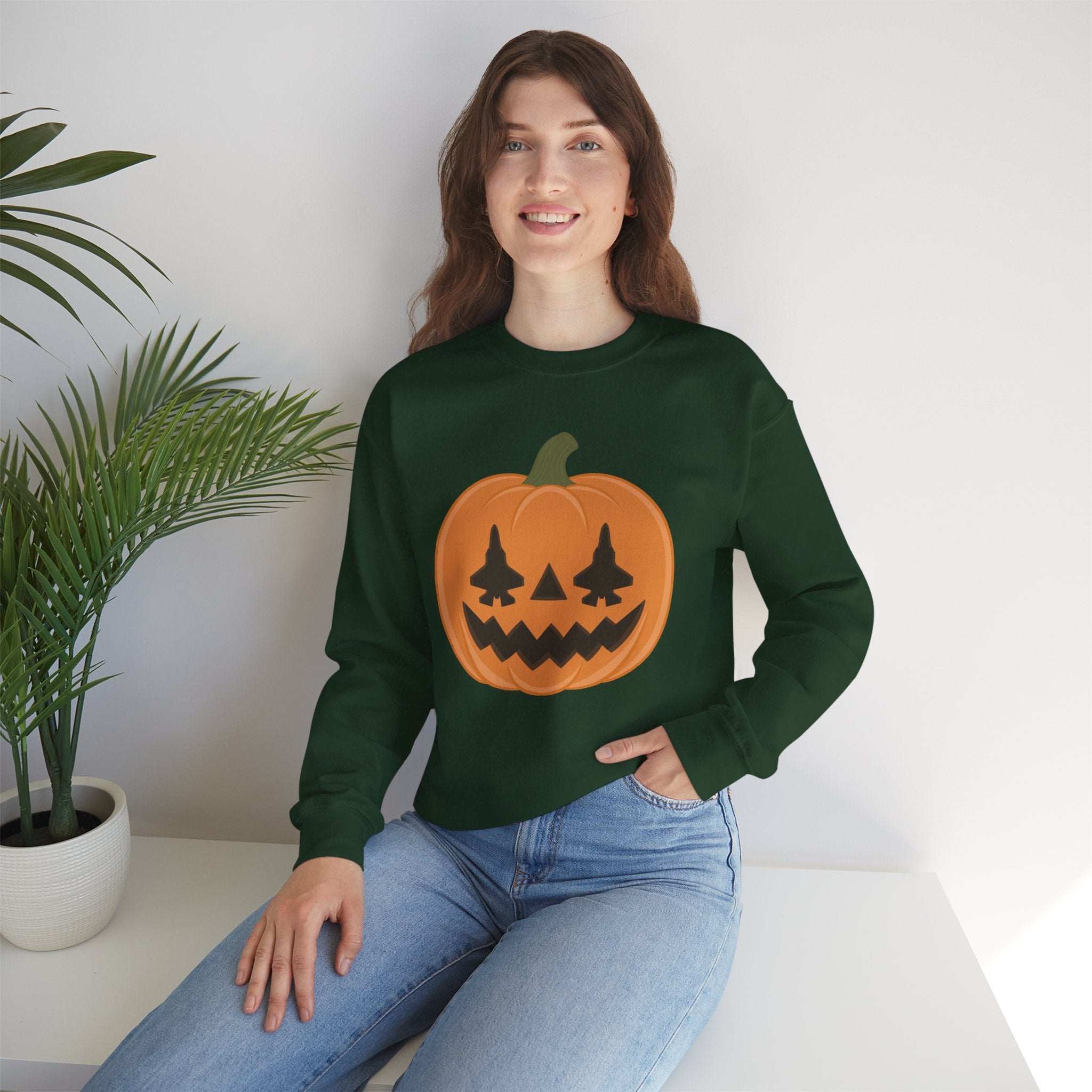 F-35 Jack-o-lantern Sweatshirt (Unisex)