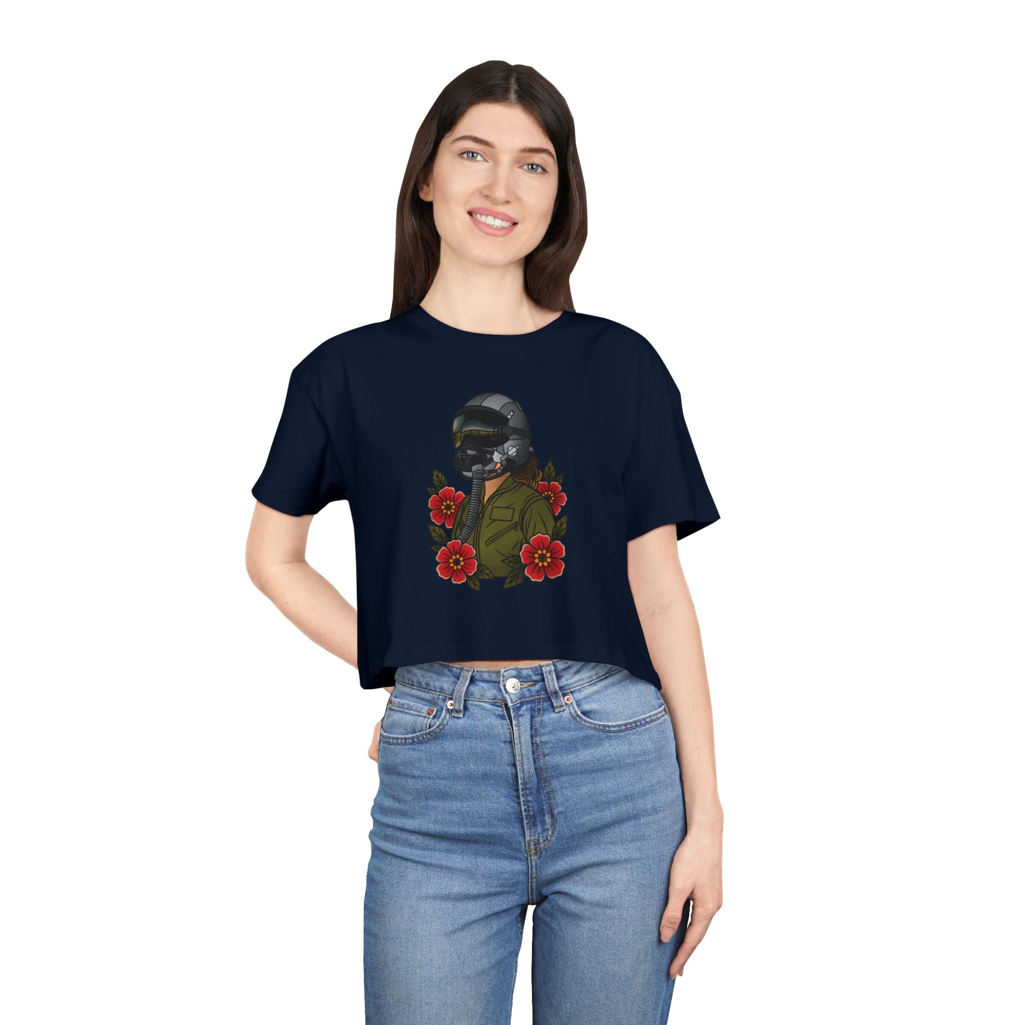 Fighter Pilot Crop Tee - Fair 2