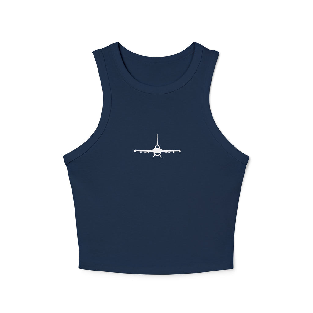 F-16 Silhouette Premium Crop Tank (Women)