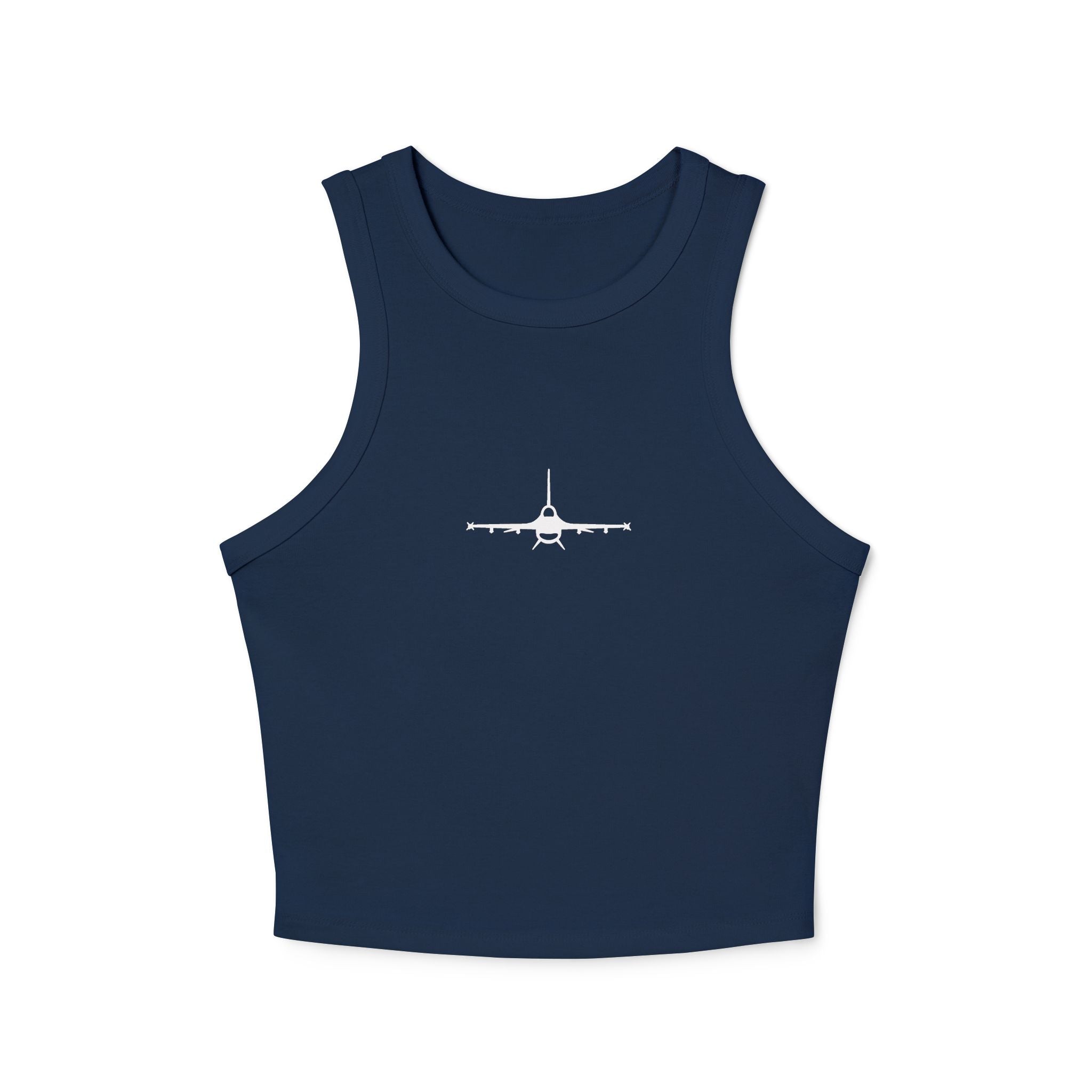 F-16 Silhouette Premium Crop Tank (Women)
