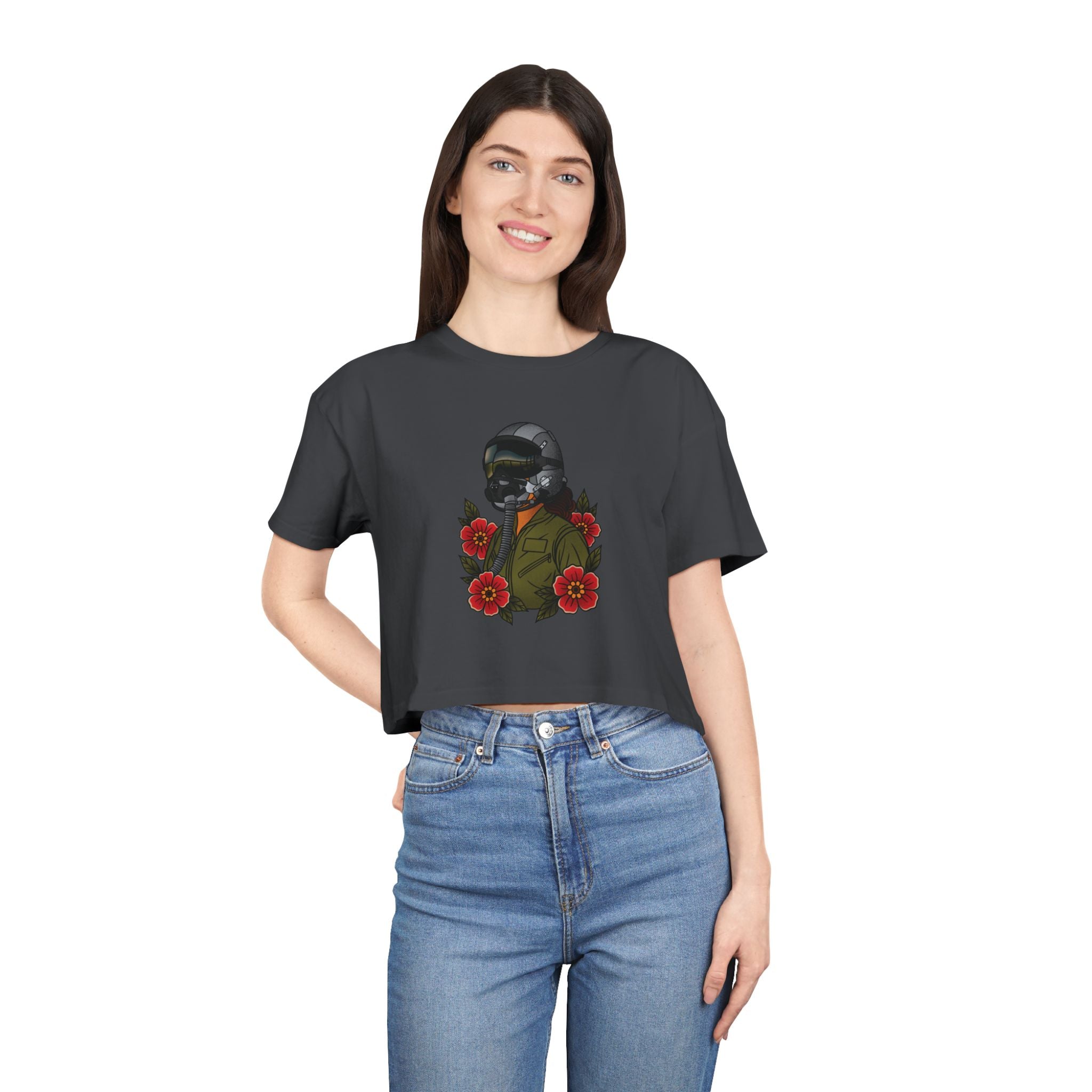 Fighter Pilot Crop Tee - Traditional