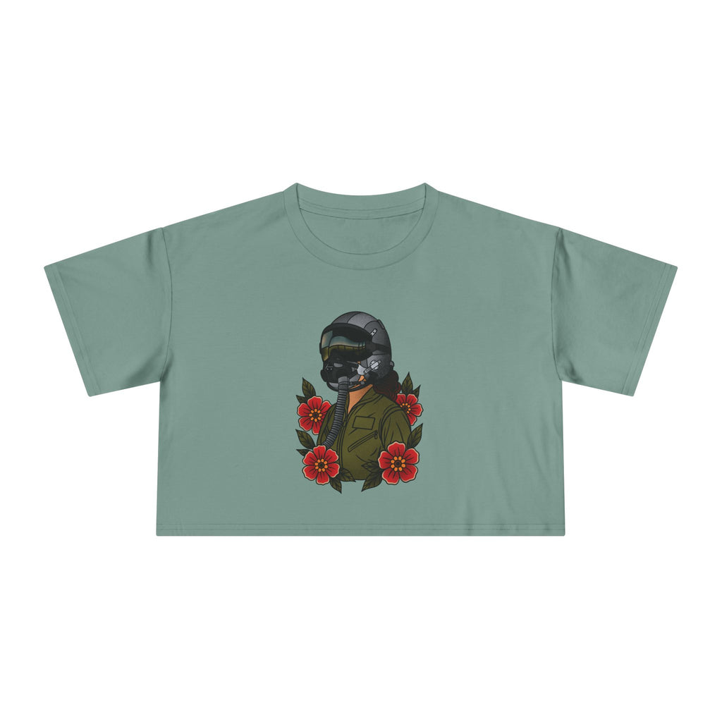 Fighter Pilot Crop Tee - Fair