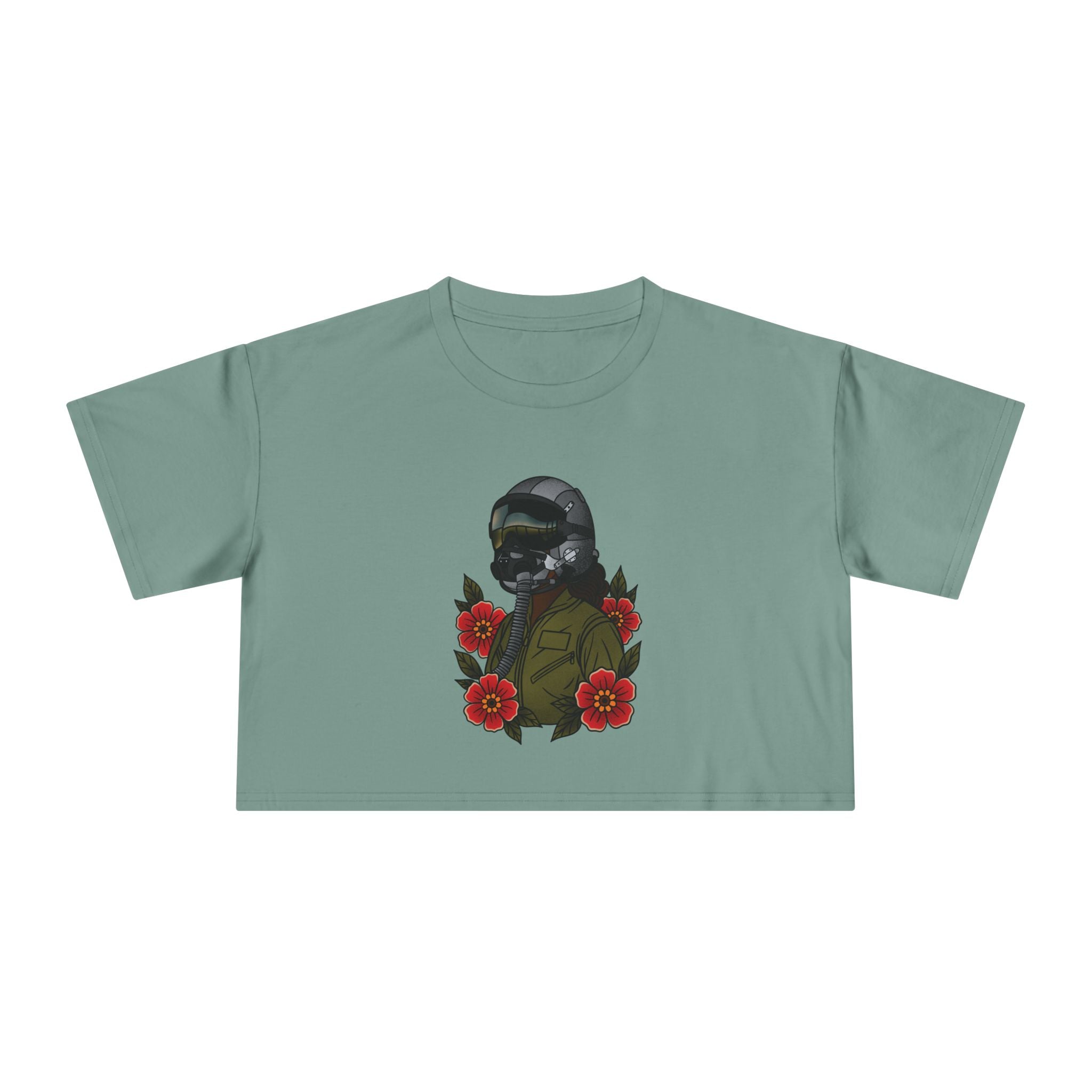 Fighter Pilot Crop Tee - Deep