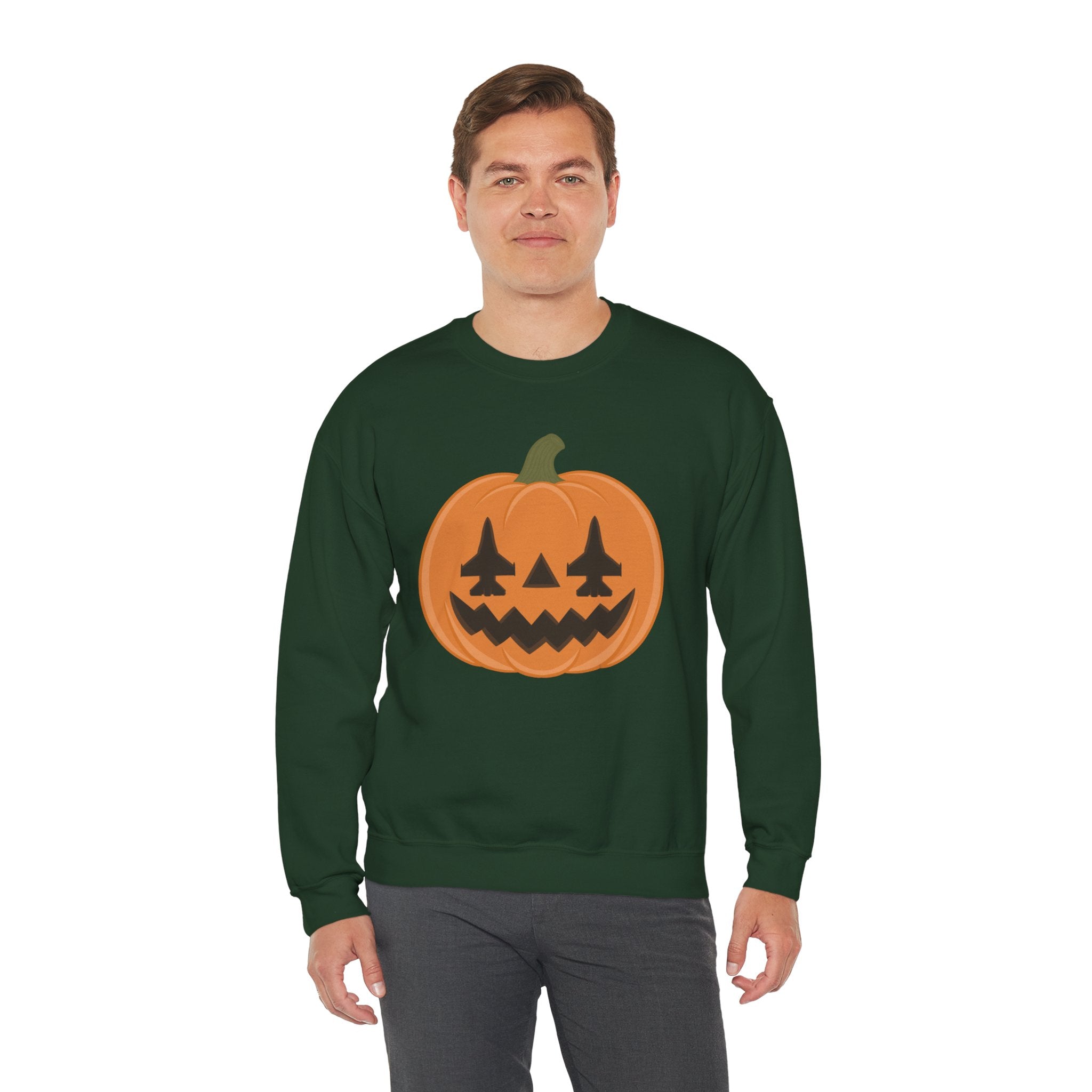 F-16 Jack-o-lantern Sweatshirt (Unisex)