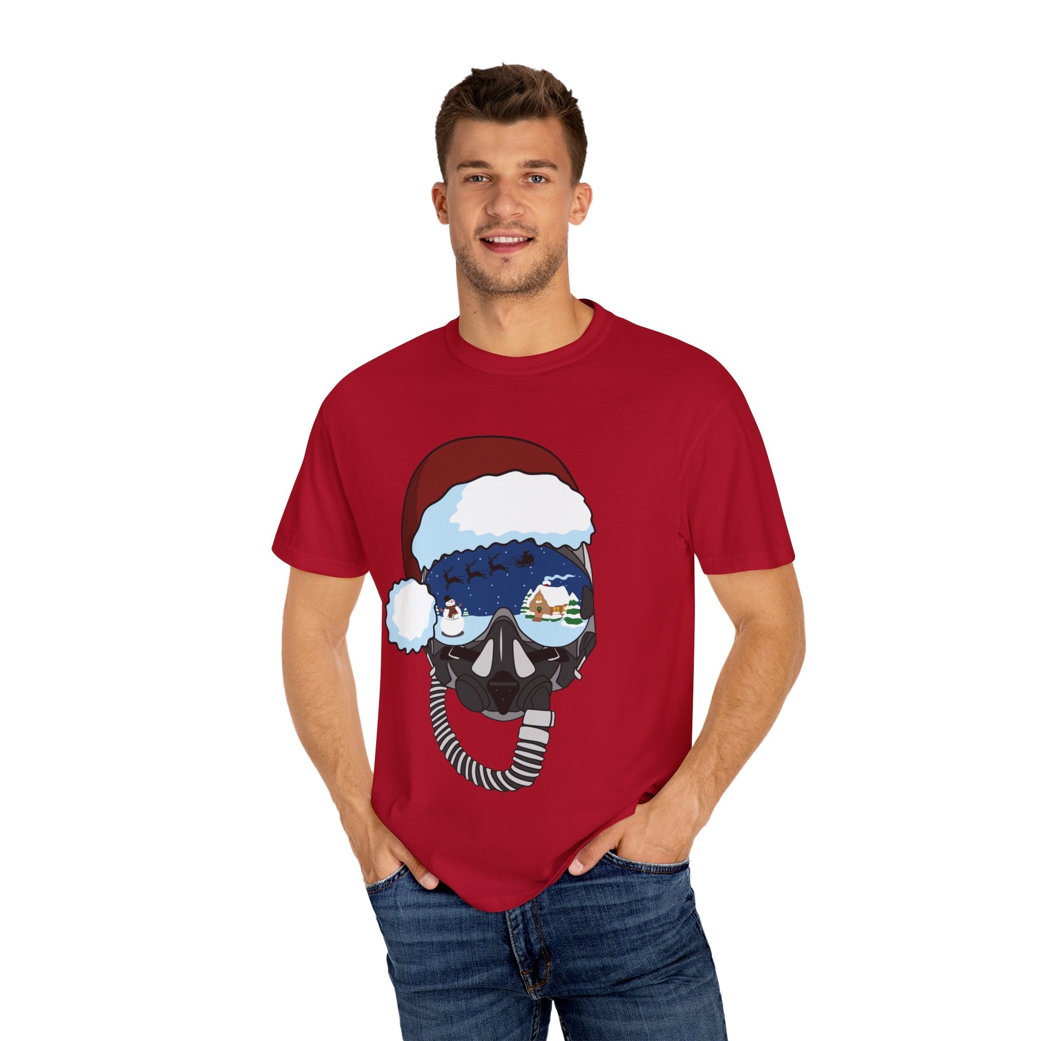 Santa Helmet Tee (Unisex)