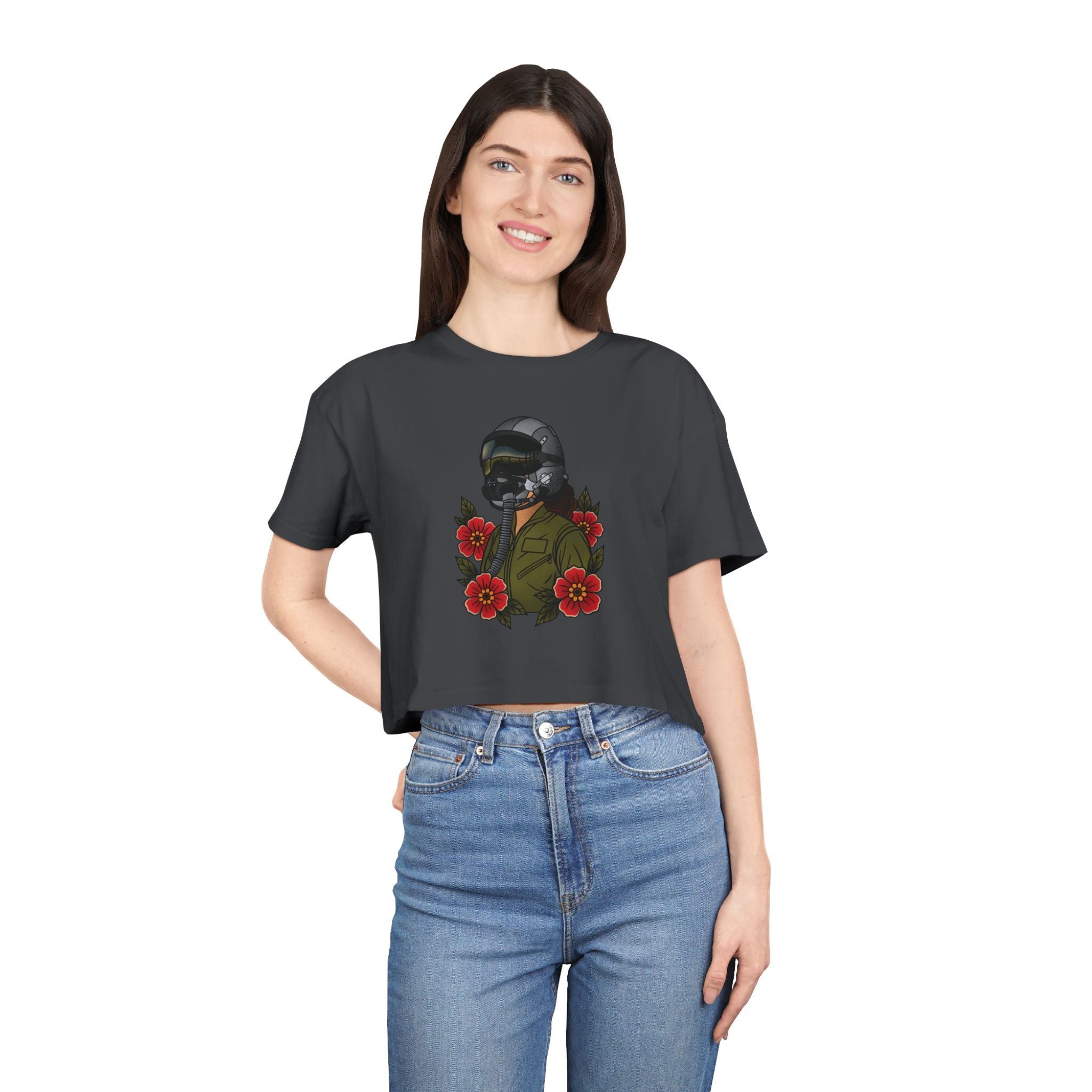 Fighter Pilot Crop Tee - Fair