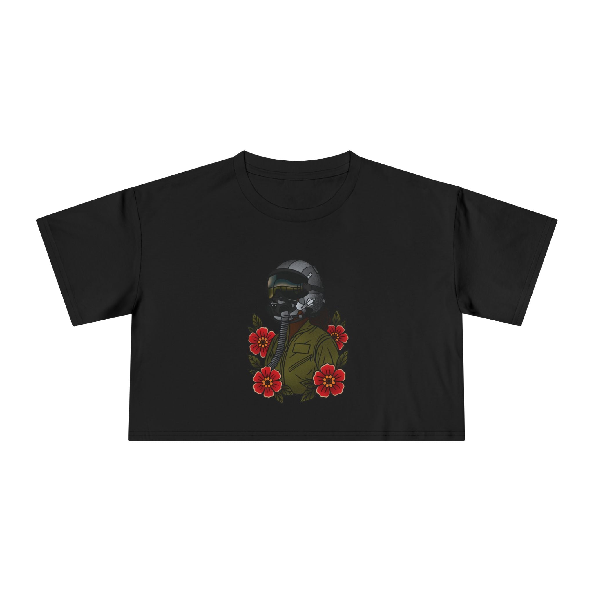 Fighter Pilot Crop Tee - Deep